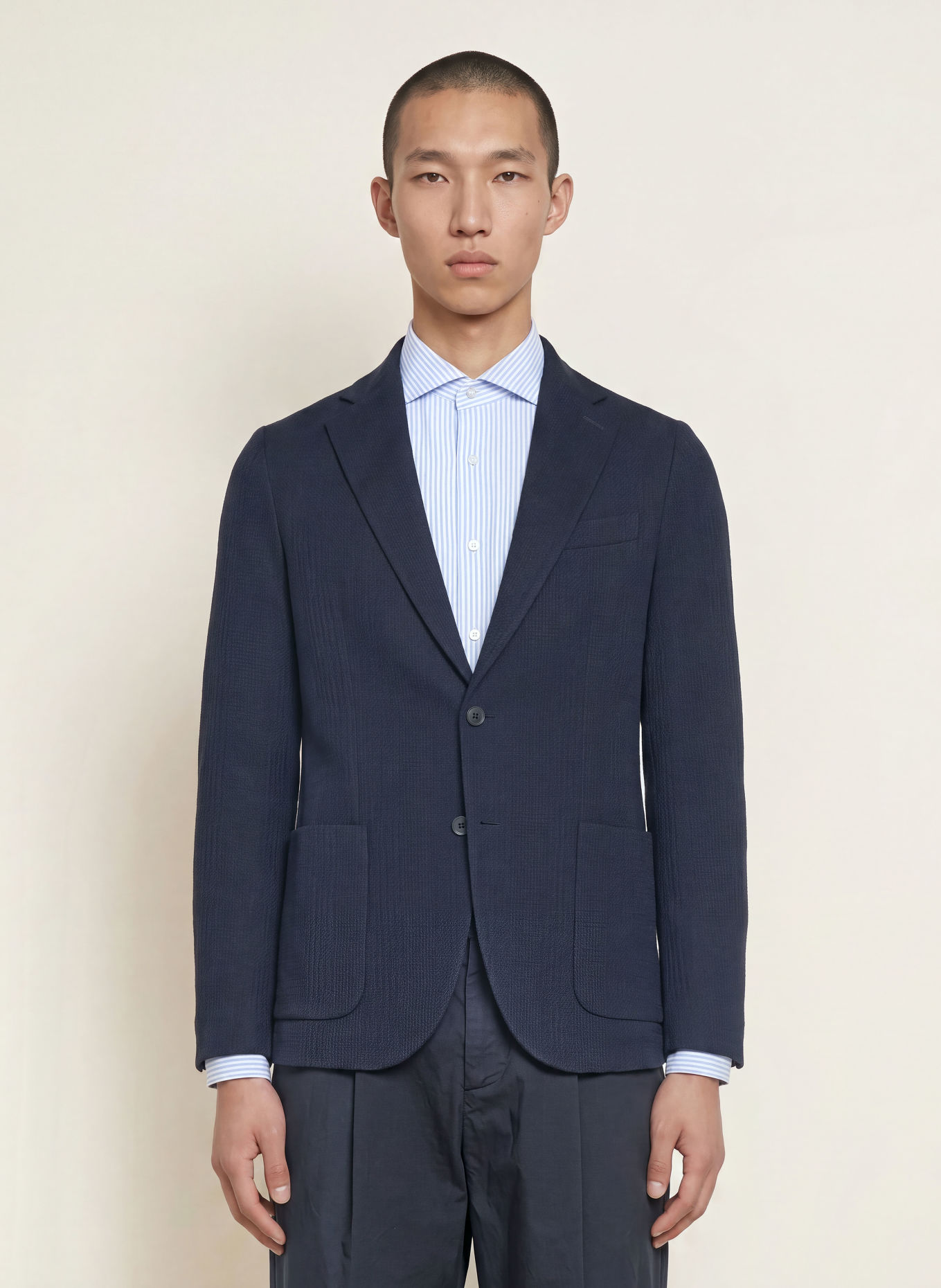 CIRCOLO 1901 Slim-Fit Jersey Blazer: DARK BLUE