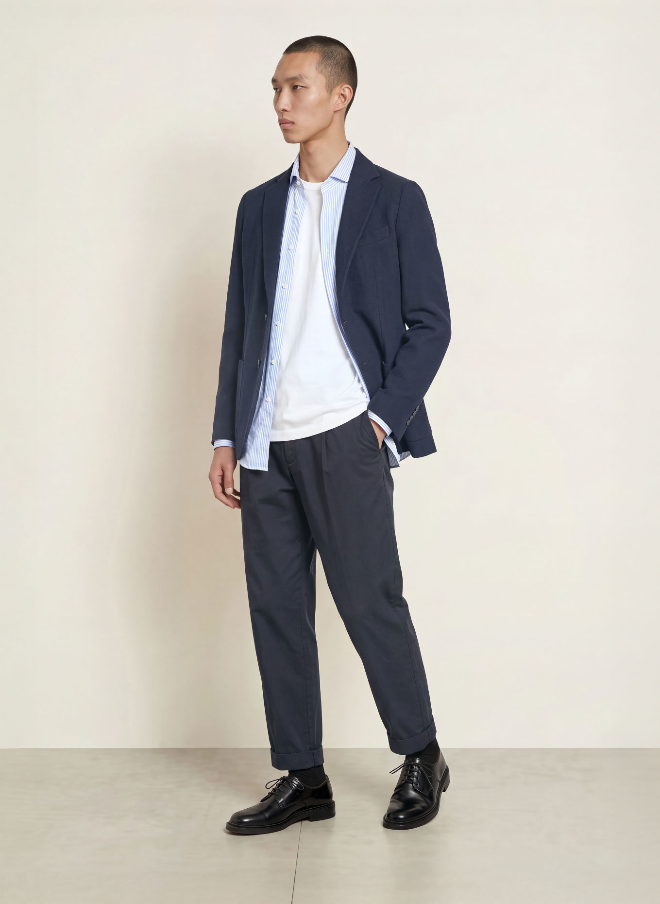 CIRCOLO 1901 Slim-Fit Jersey Blazer: DARK BLUE