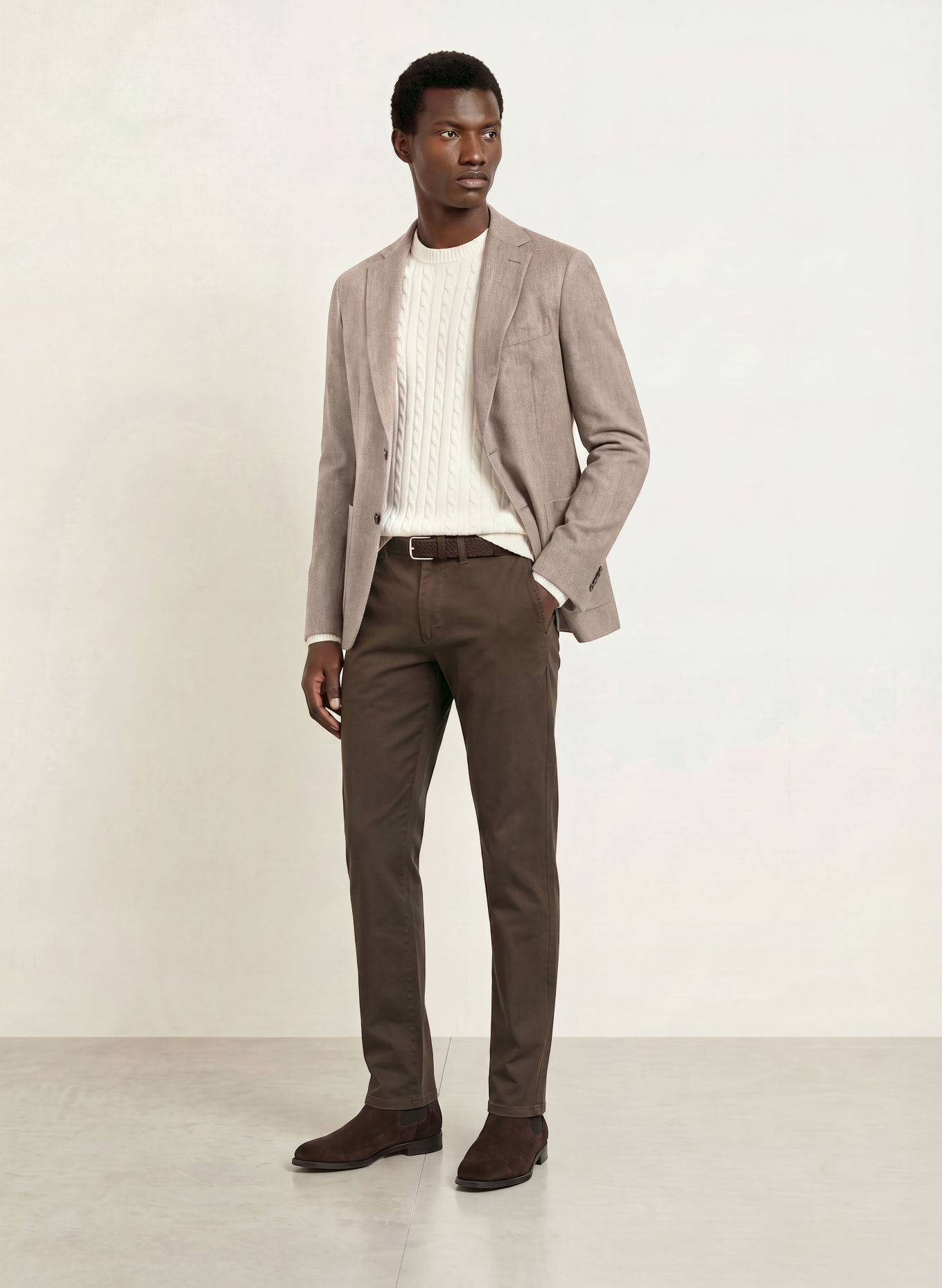 CIRCOLO 1901 Slim-Fit Jersey Blazer: BROWN