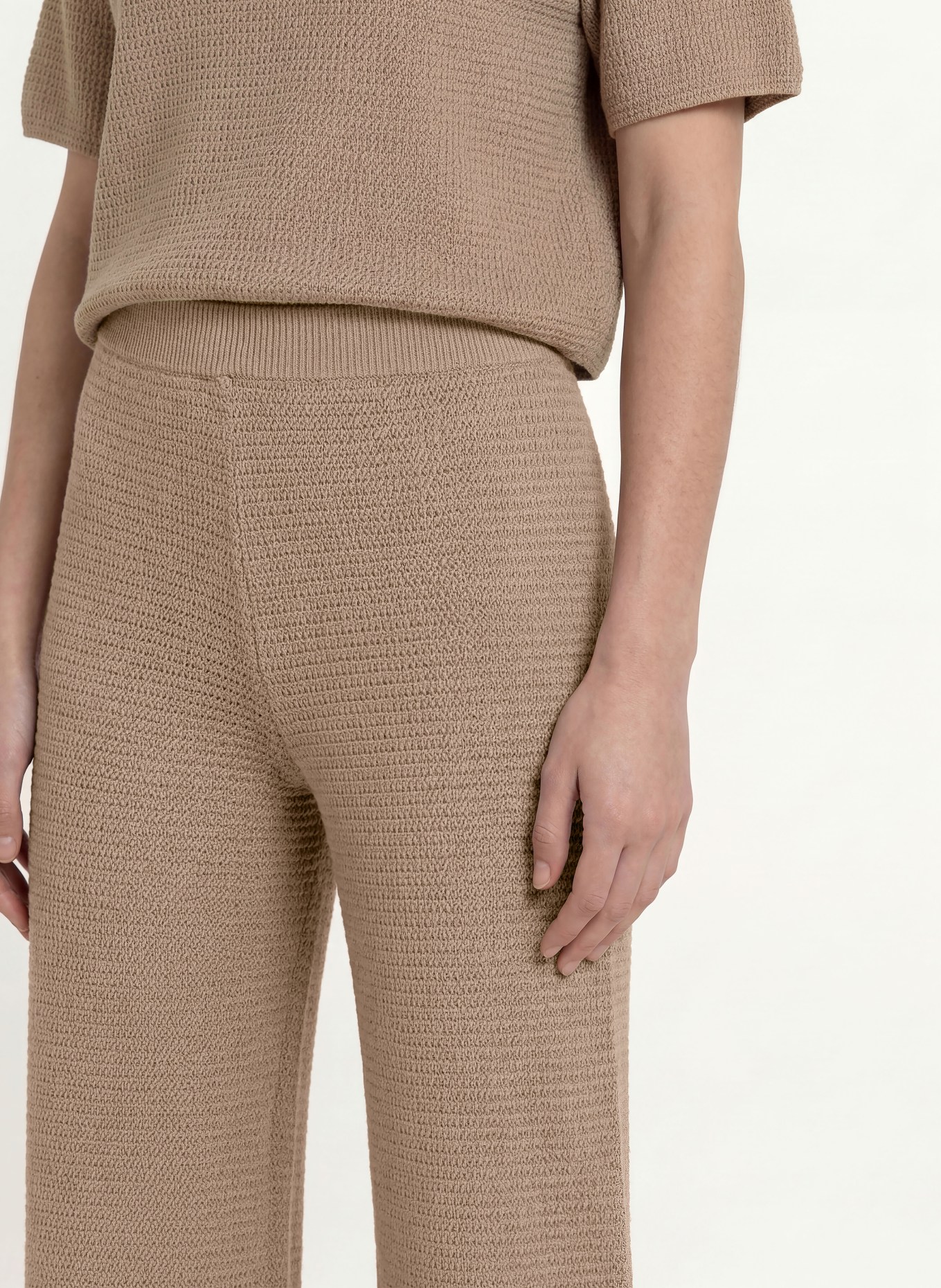 Juvia Gebreide broek YAMIE: TAUPE