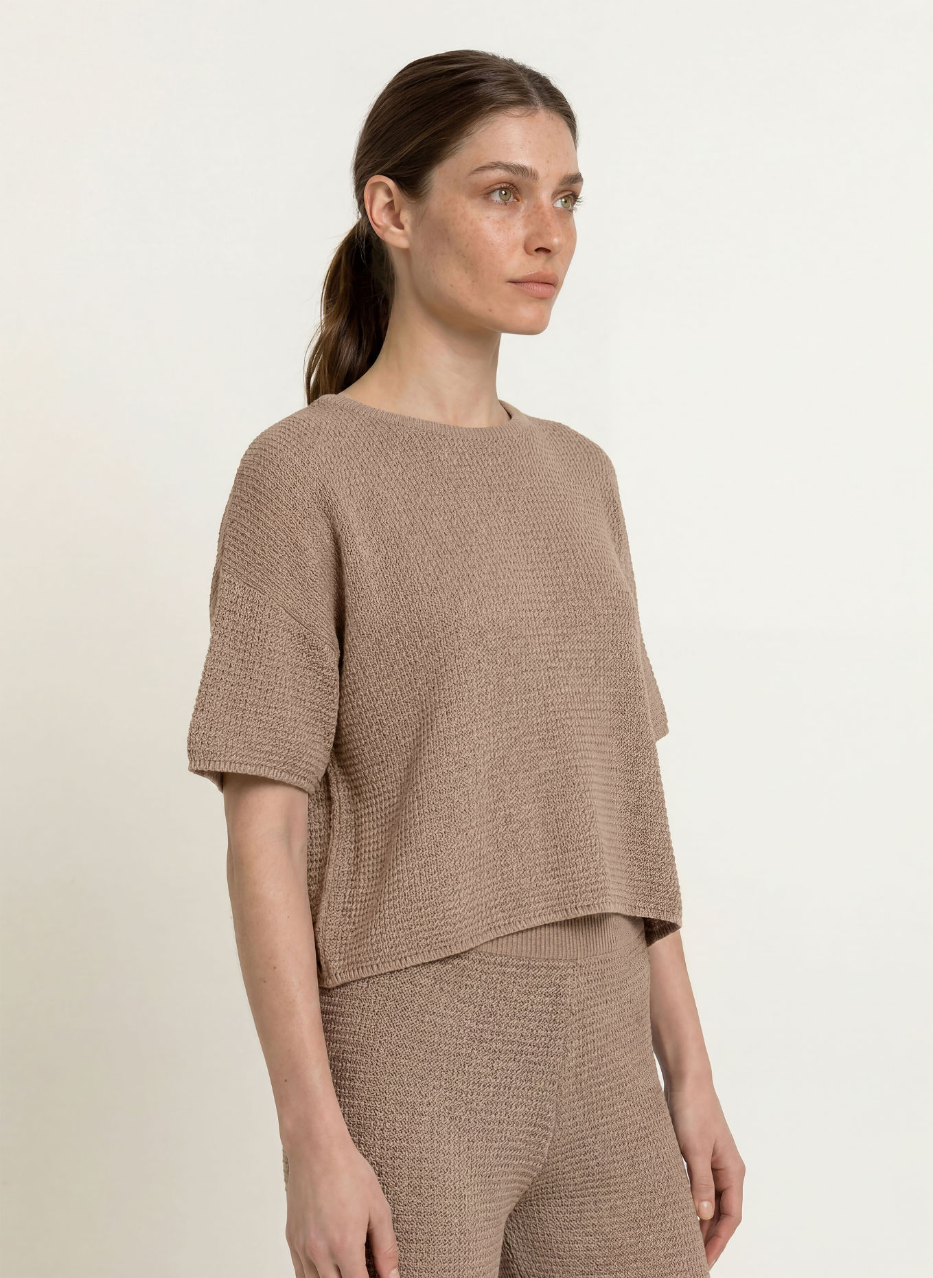 Juvia Gebreid shirt VINETA: KAKI