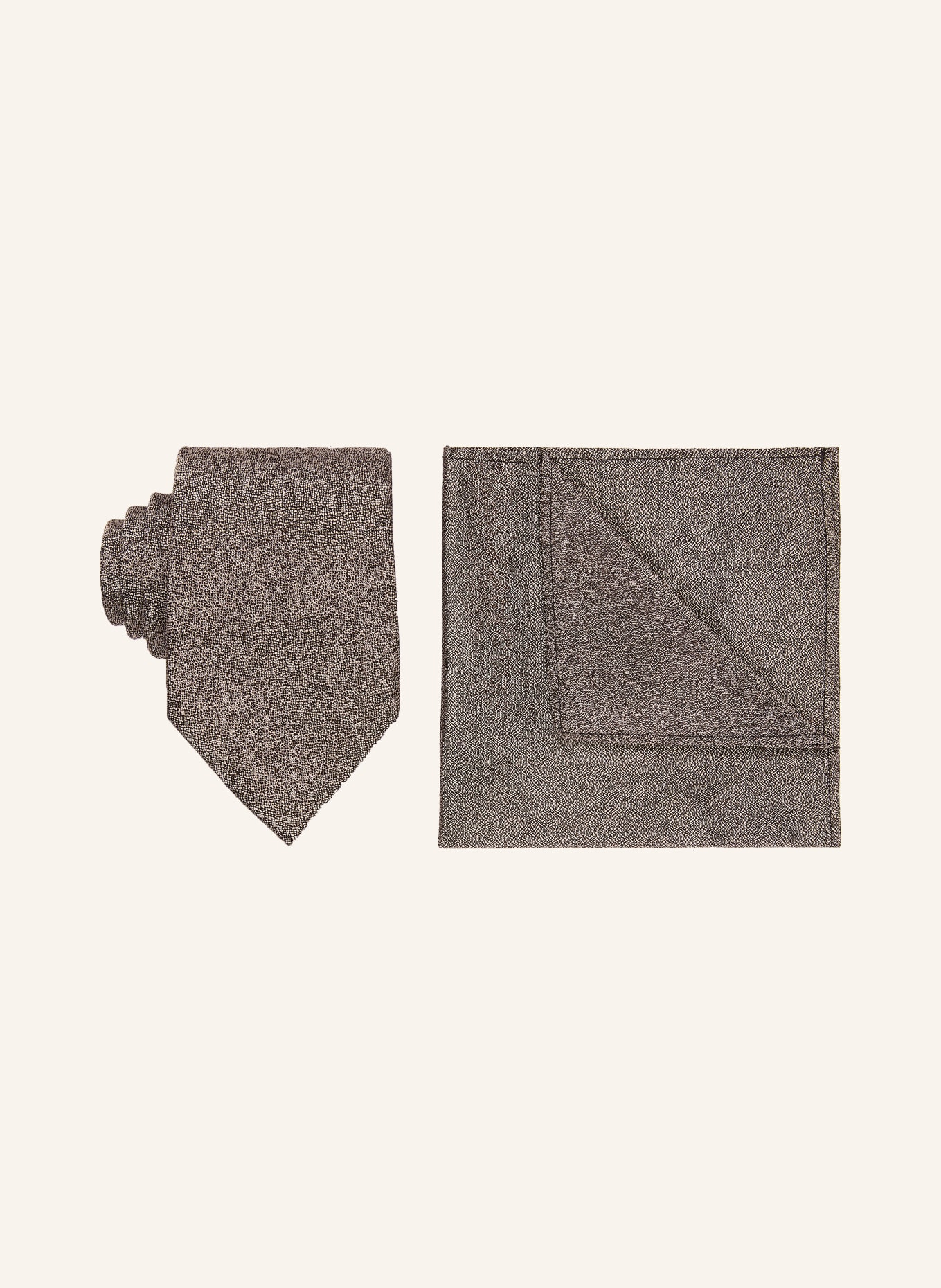 Sterlington Ensemble : pochette de costume et Cravate: TAUPE