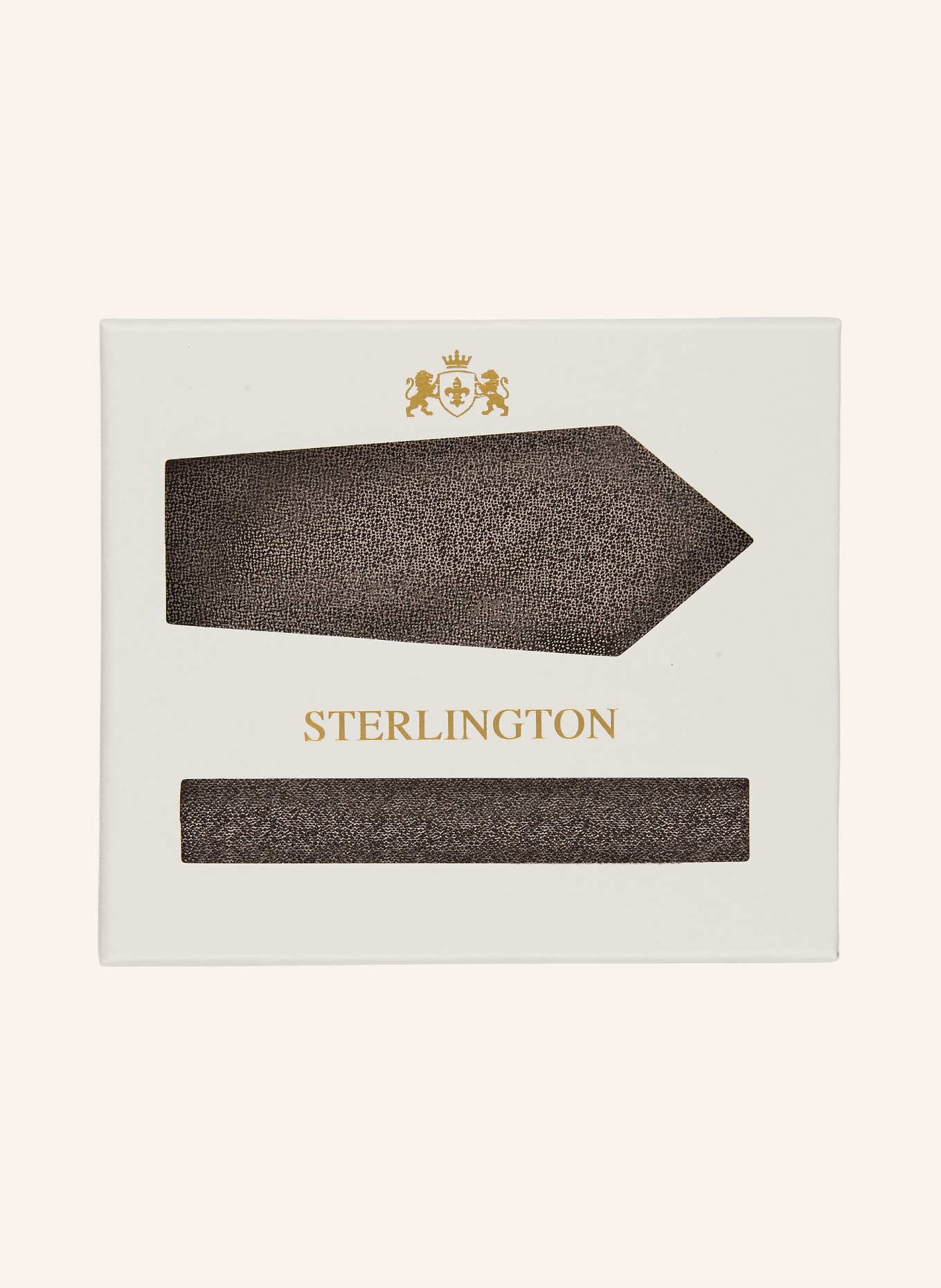 Sterlington Ensemble : pochette de costume et Cravate: TAUPE