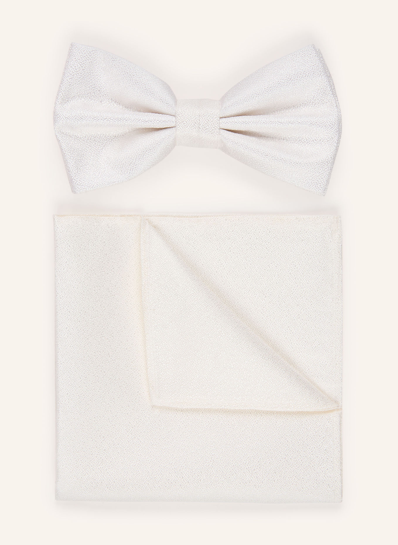 Sterlington Set: Bow tie and Pocket square: WHITE