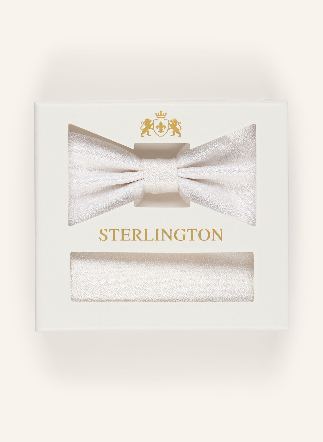 Sterlington Set: Bow tie and Pocket square: WHITE