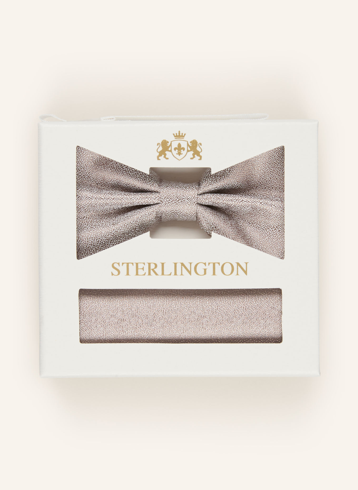 Sterlington Set: Bow tie and Pocket square: BEIGE