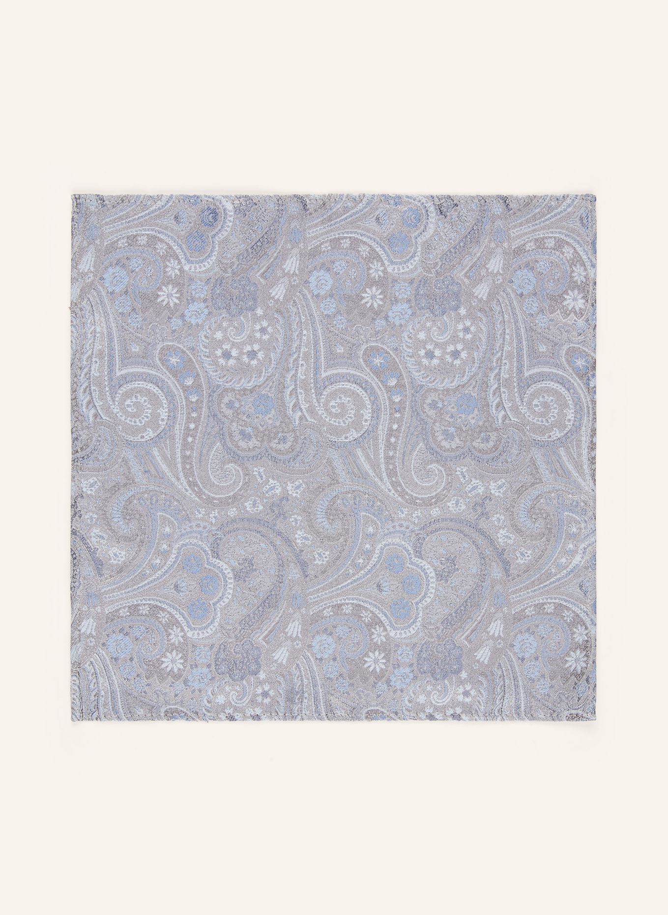 Sterlington Set: Pocket square and Tie: BLUE GRAY / SILVER