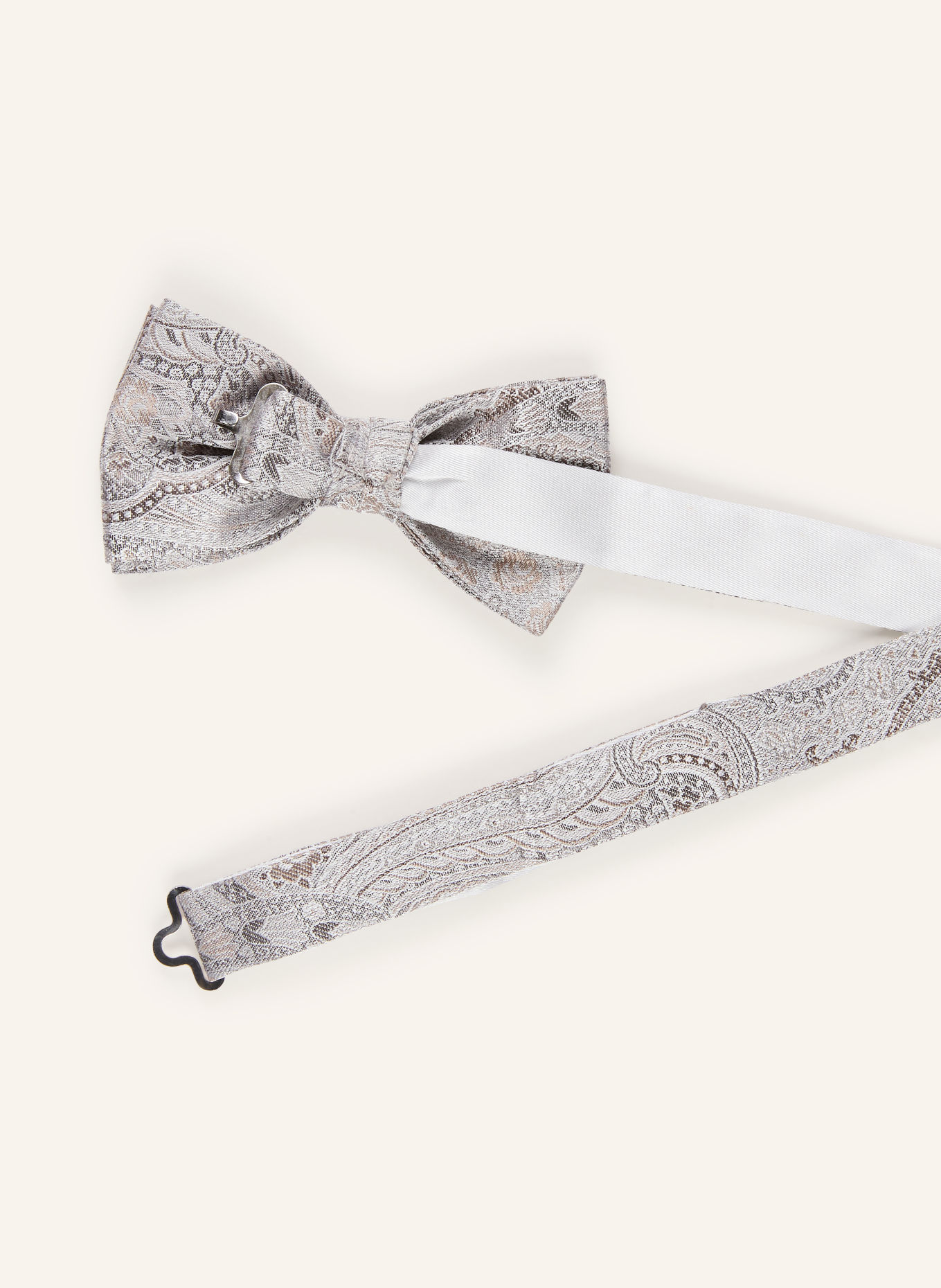 Sterlington Ensemble : nœud papillon et pochette de costume: ARGENT