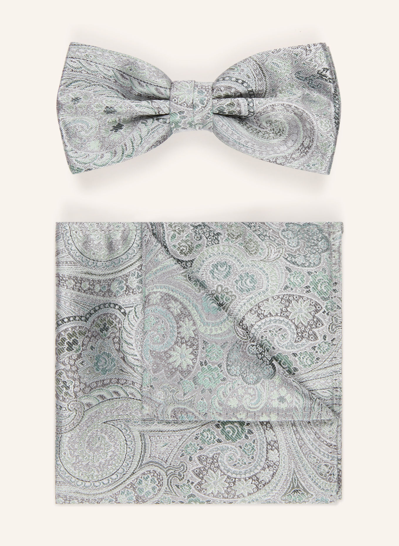 Sterlington Set: Bow tie and Pocket square: MINT