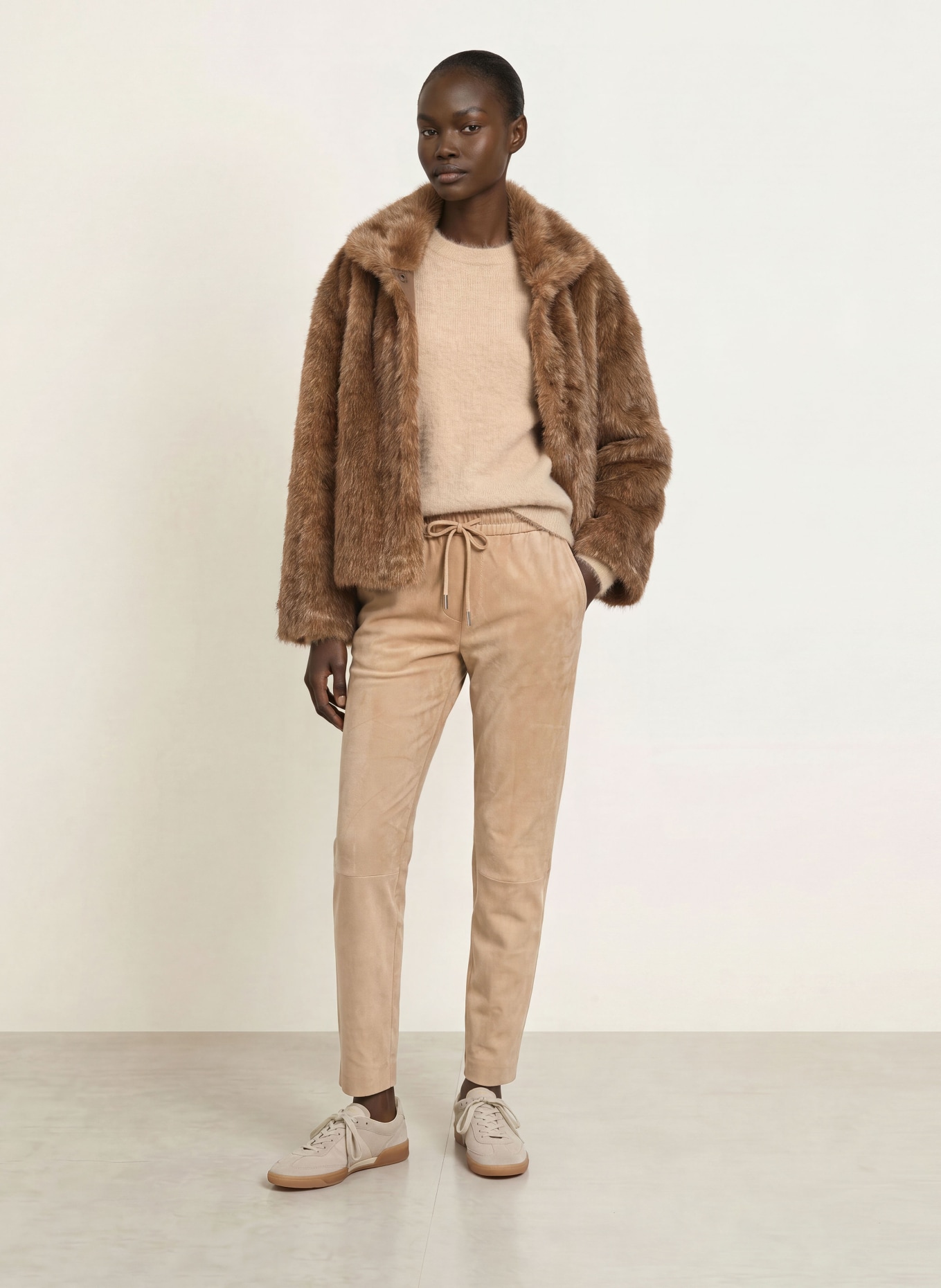 Juvia Kunstfell-Jacke VIVIENNE: BRAUN