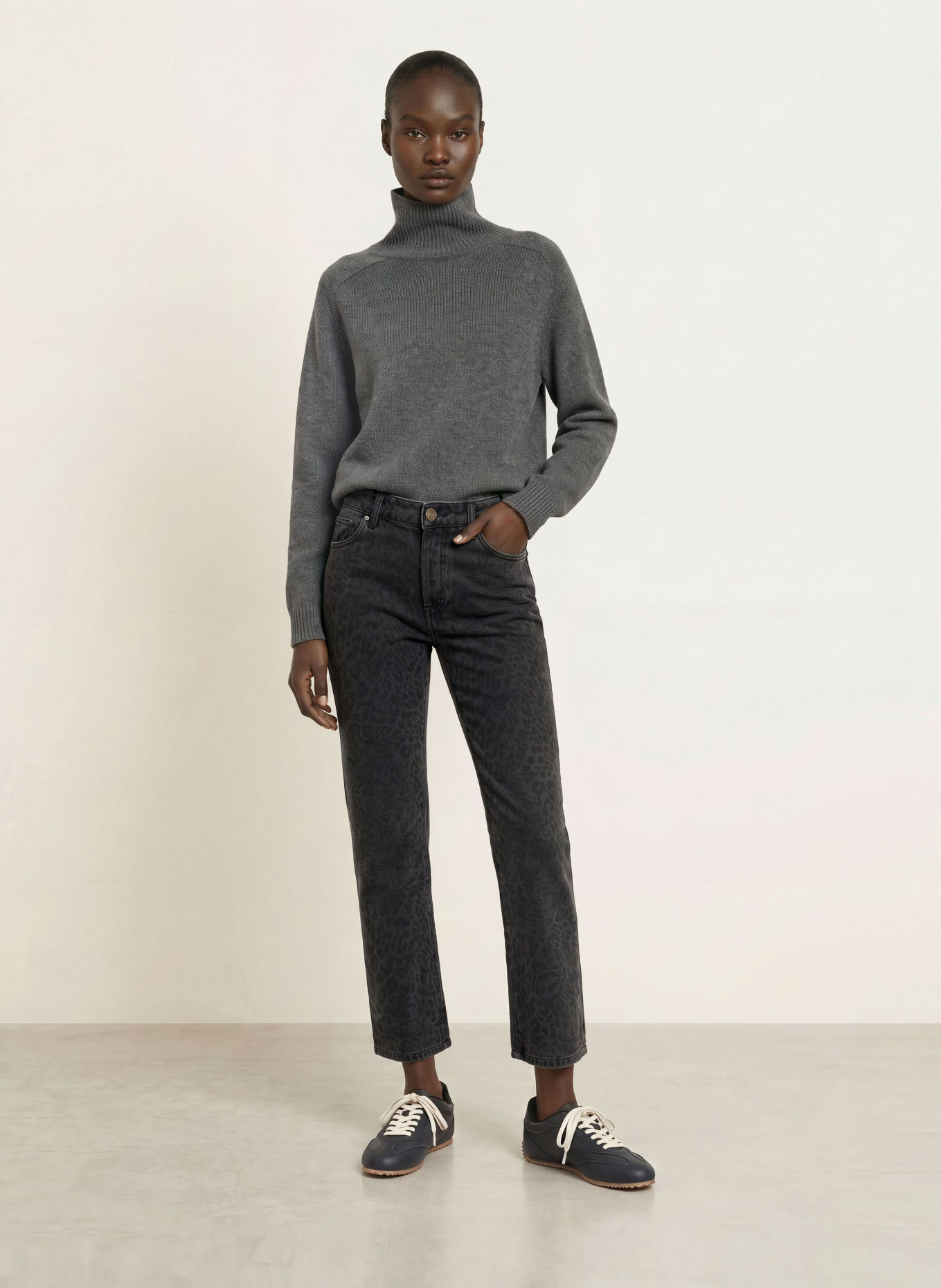 Juvia JILL Cropped jeans: 989 ANTHRA