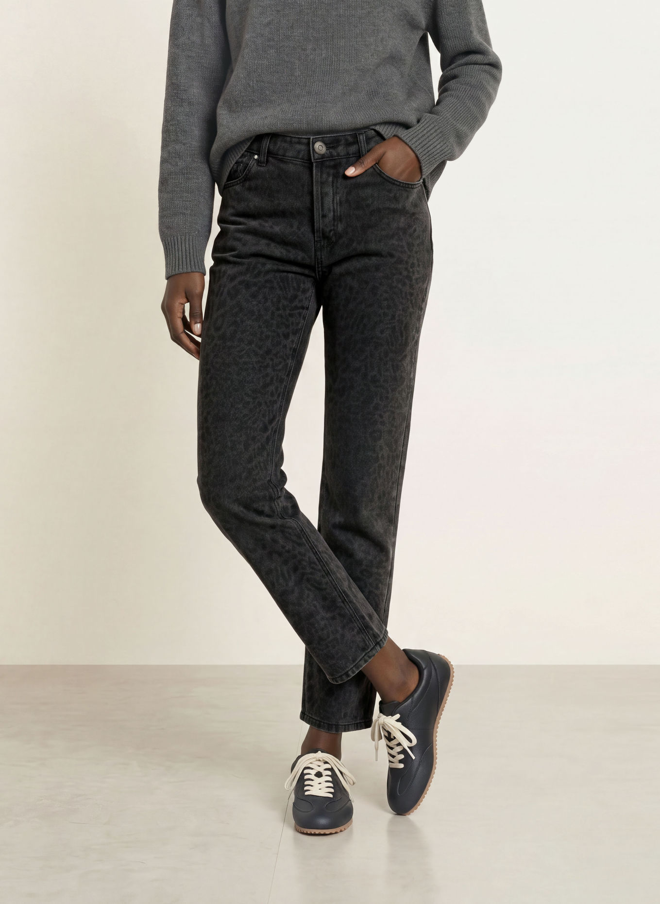 Juvia JILL Cropped jeans: 989 ANTHRA