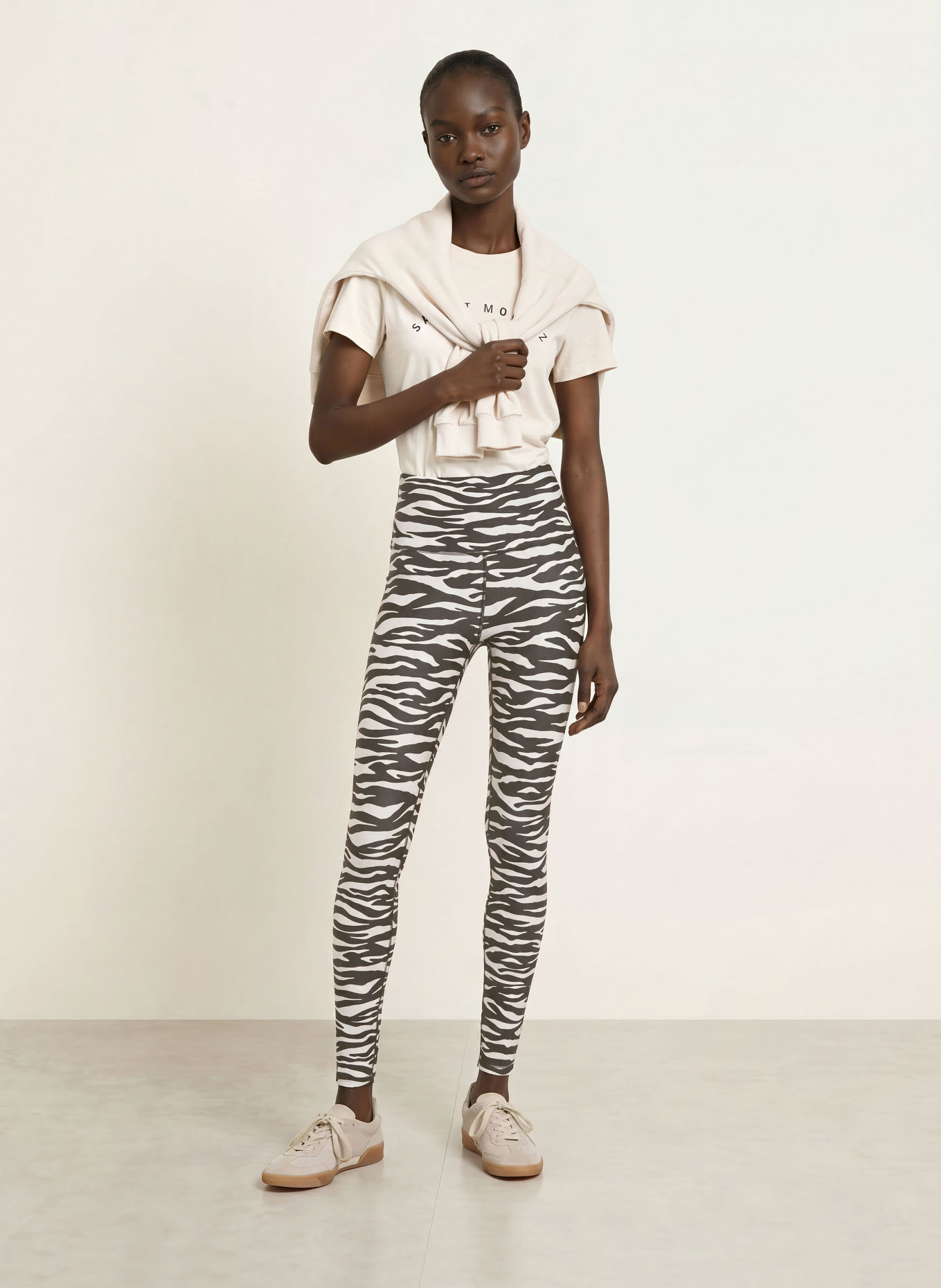 Juvia 7/8-Length Leggings PAMELA: DARK GRAY / ECRU