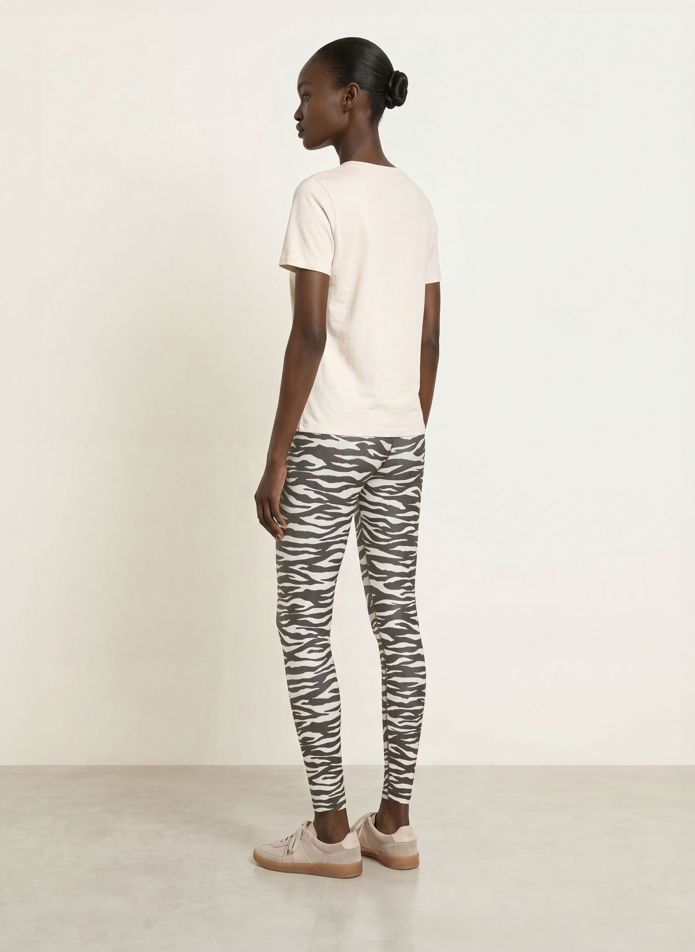 Juvia 7/8-Length Leggings PAMELA: DARK GRAY / ECRU