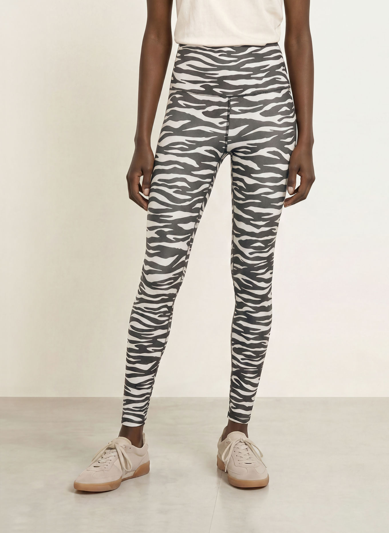 Juvia 7/8-Length Leggings PAMELA: DARK GRAY / ECRU