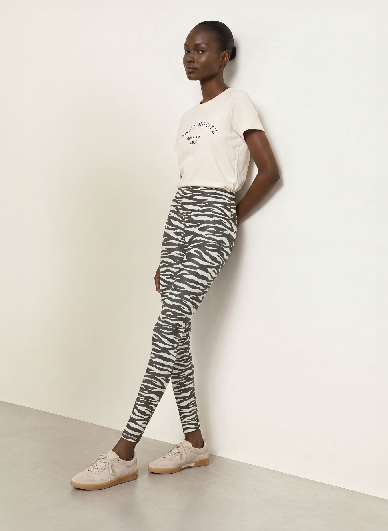 Juvia 7/8-Length Leggings PAMELA: DARK GRAY / ECRU