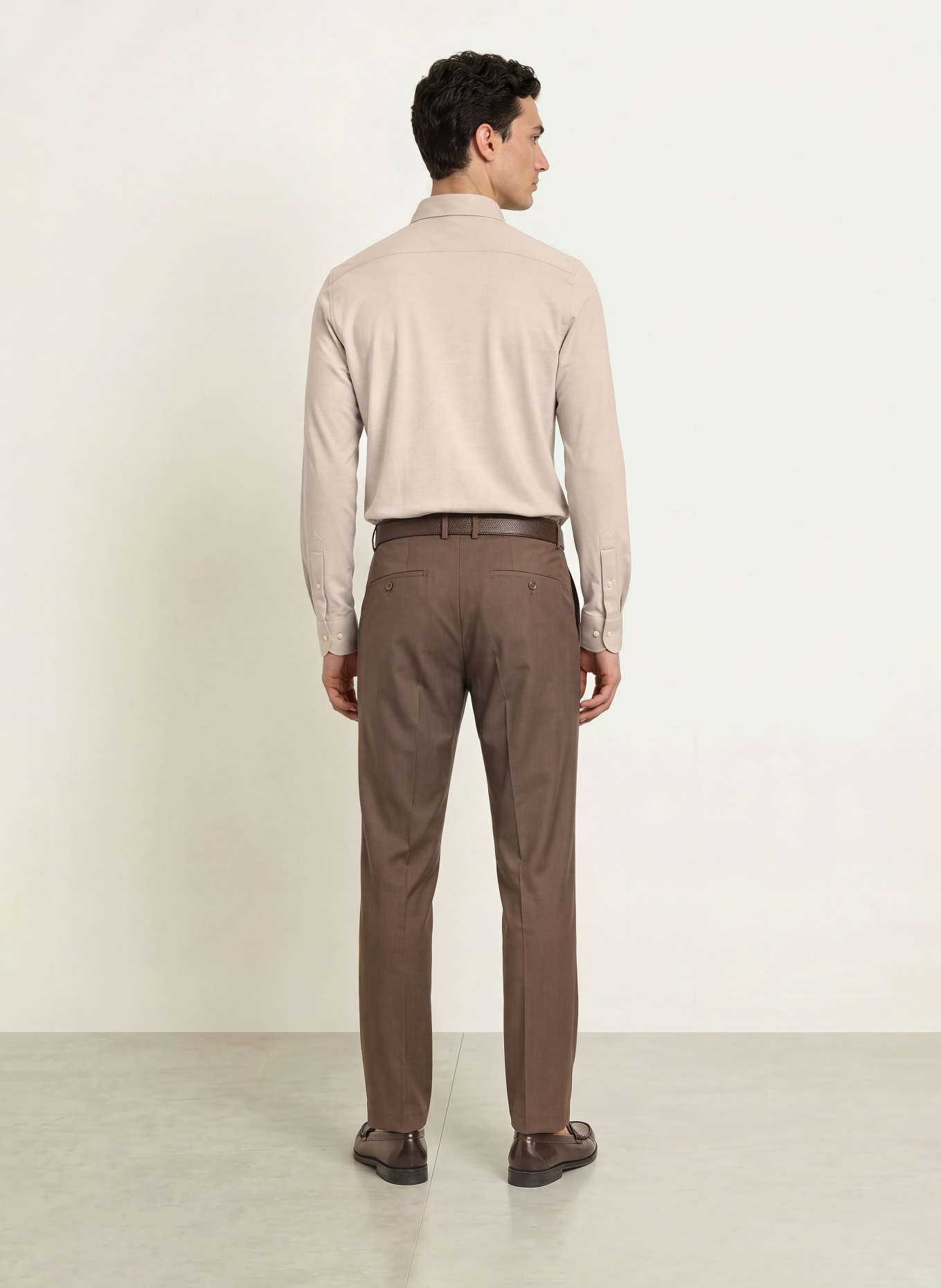 PROFUOMO Hemd Slim Fit: BEIGE / CREME