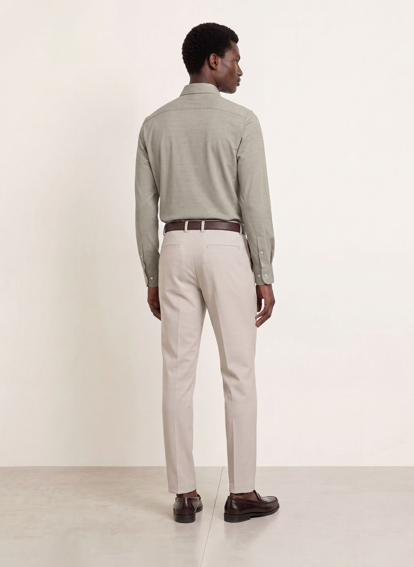 PROFUOMO Hemd Slim Fit: DUNKELGRÜN / CREME