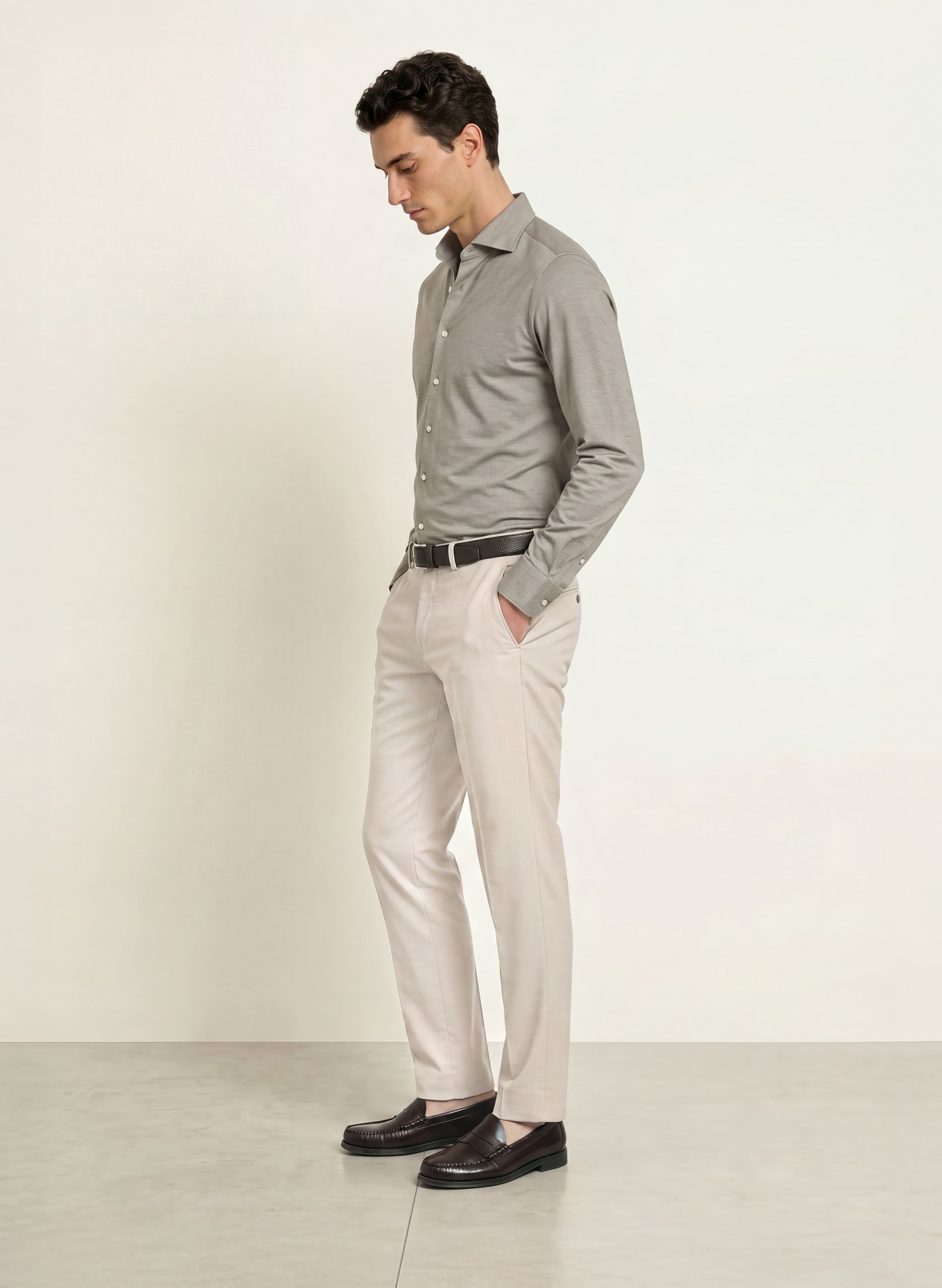 PROFUOMO Hemd Slim Fit: DUNKELGRAU