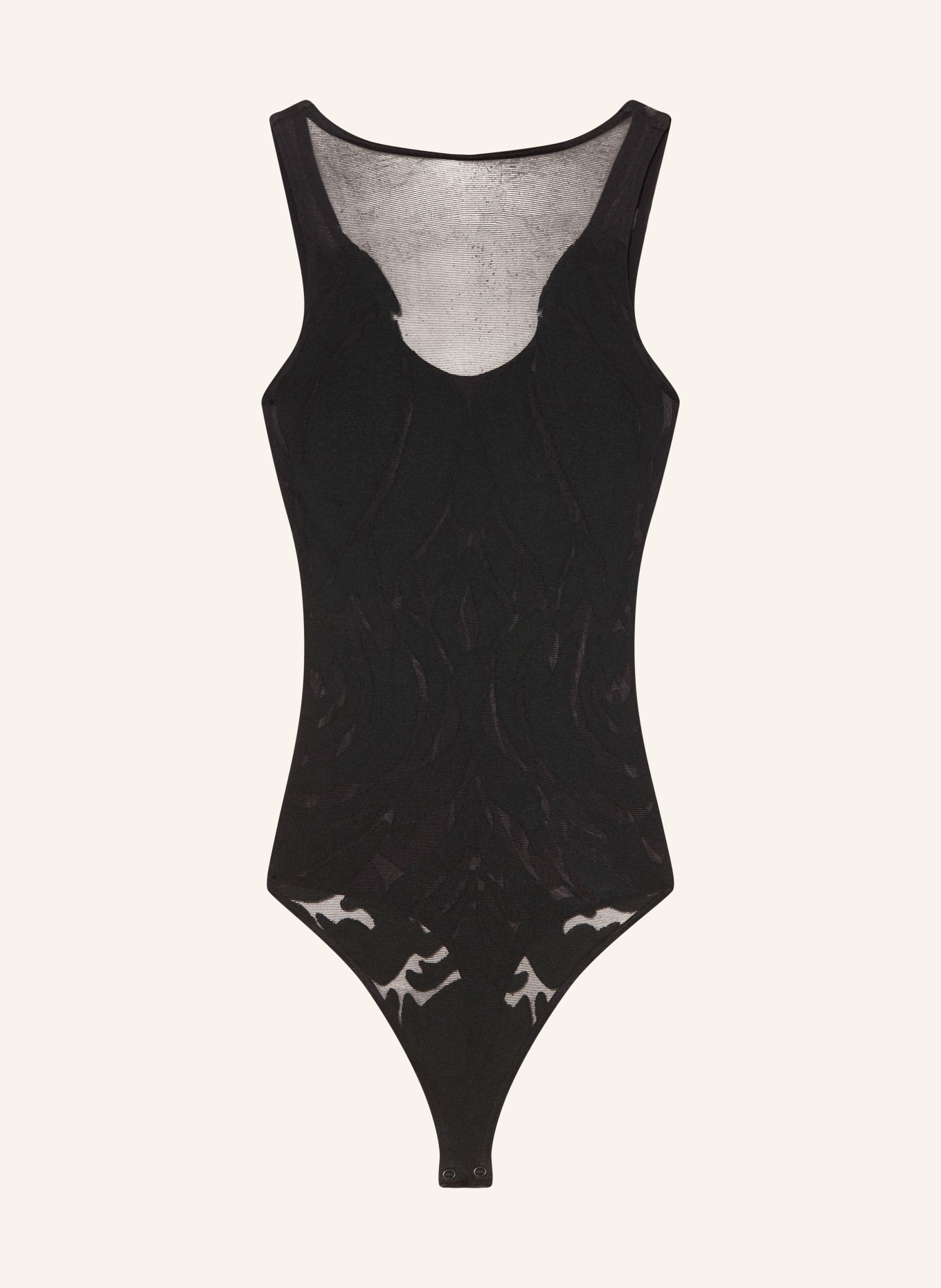 Wolford ROSE SHADOW Thong bodysuit: BLACK