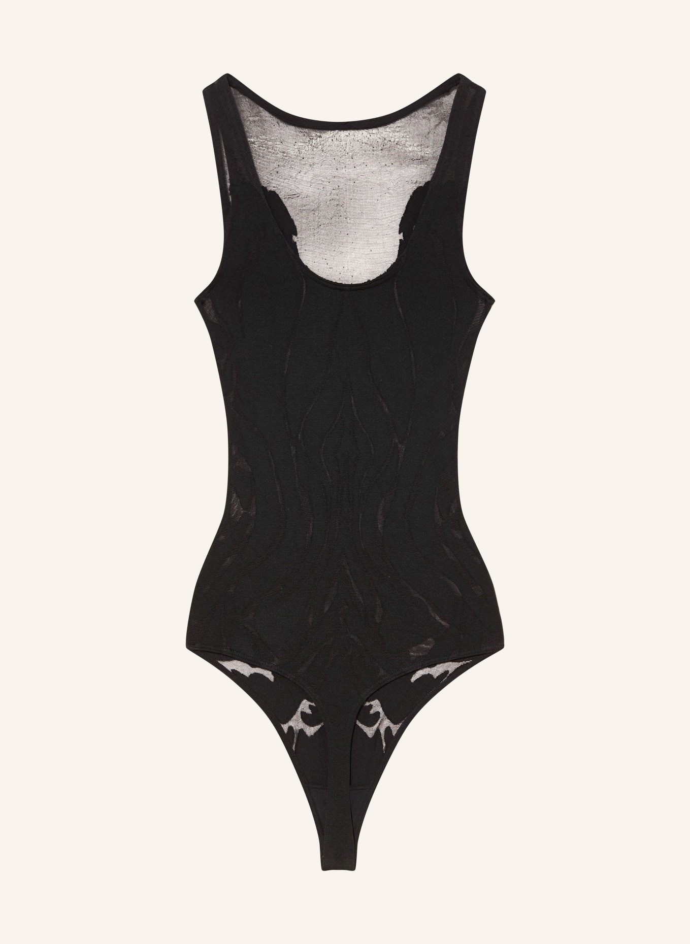 Wolford ROSE SHADOW Thong bodysuit: BLACK