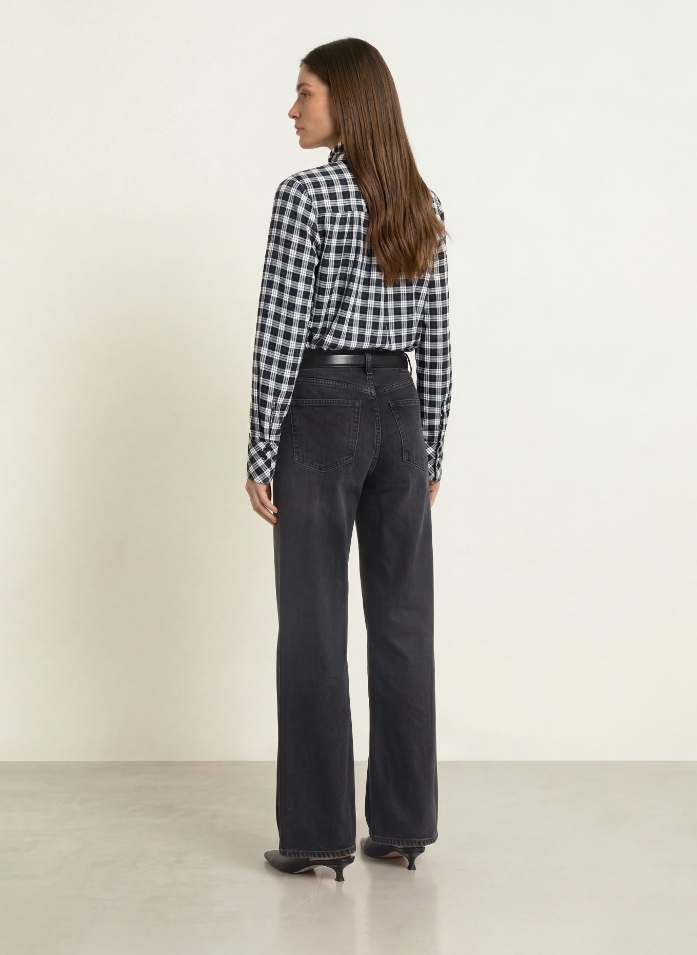 lilienfels Blusenshirt mit Rüschen: SCHWARZ / WEISS