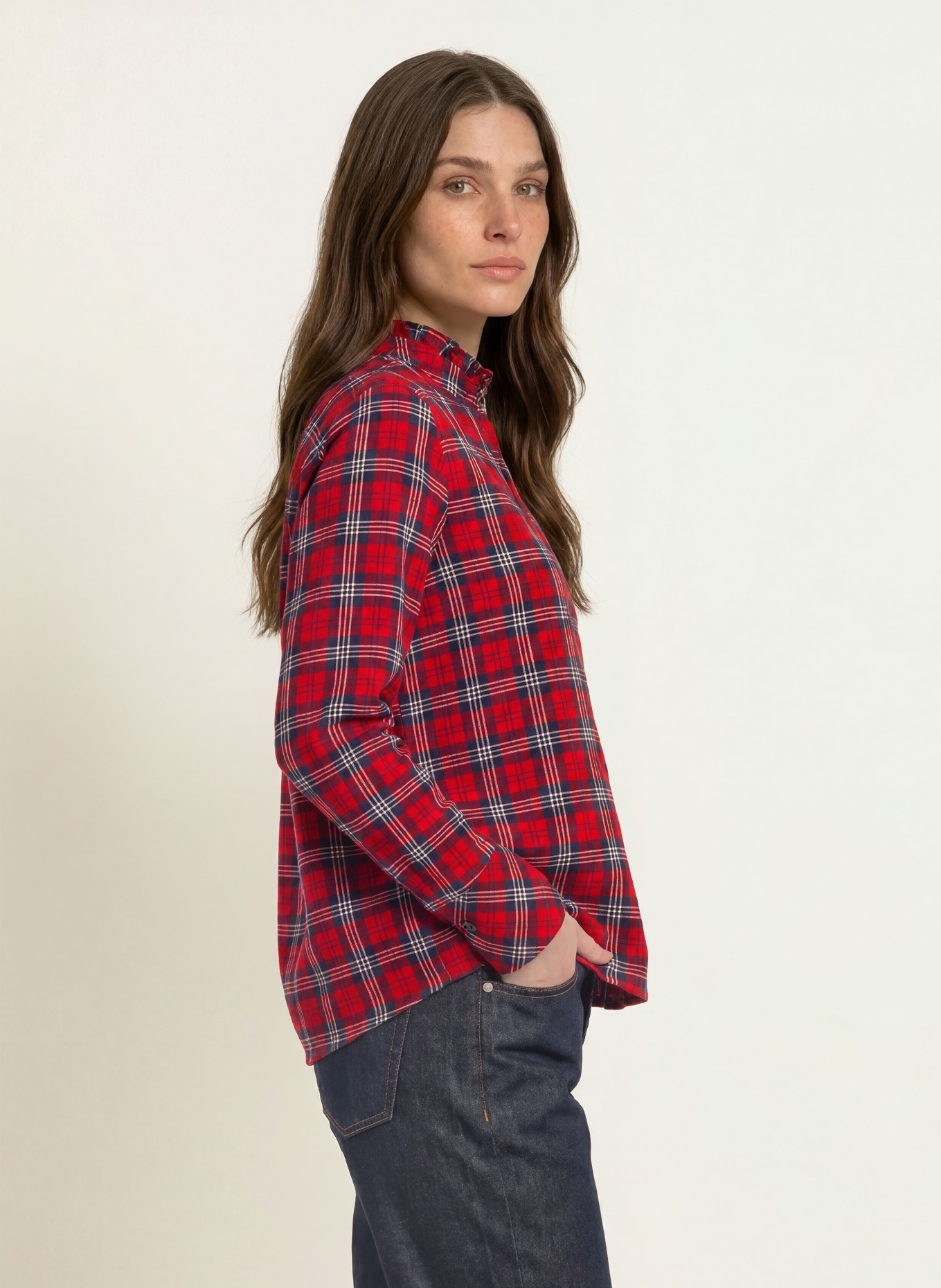 lilienfels Blus med volanger: RÖD / GUL / BLÅ