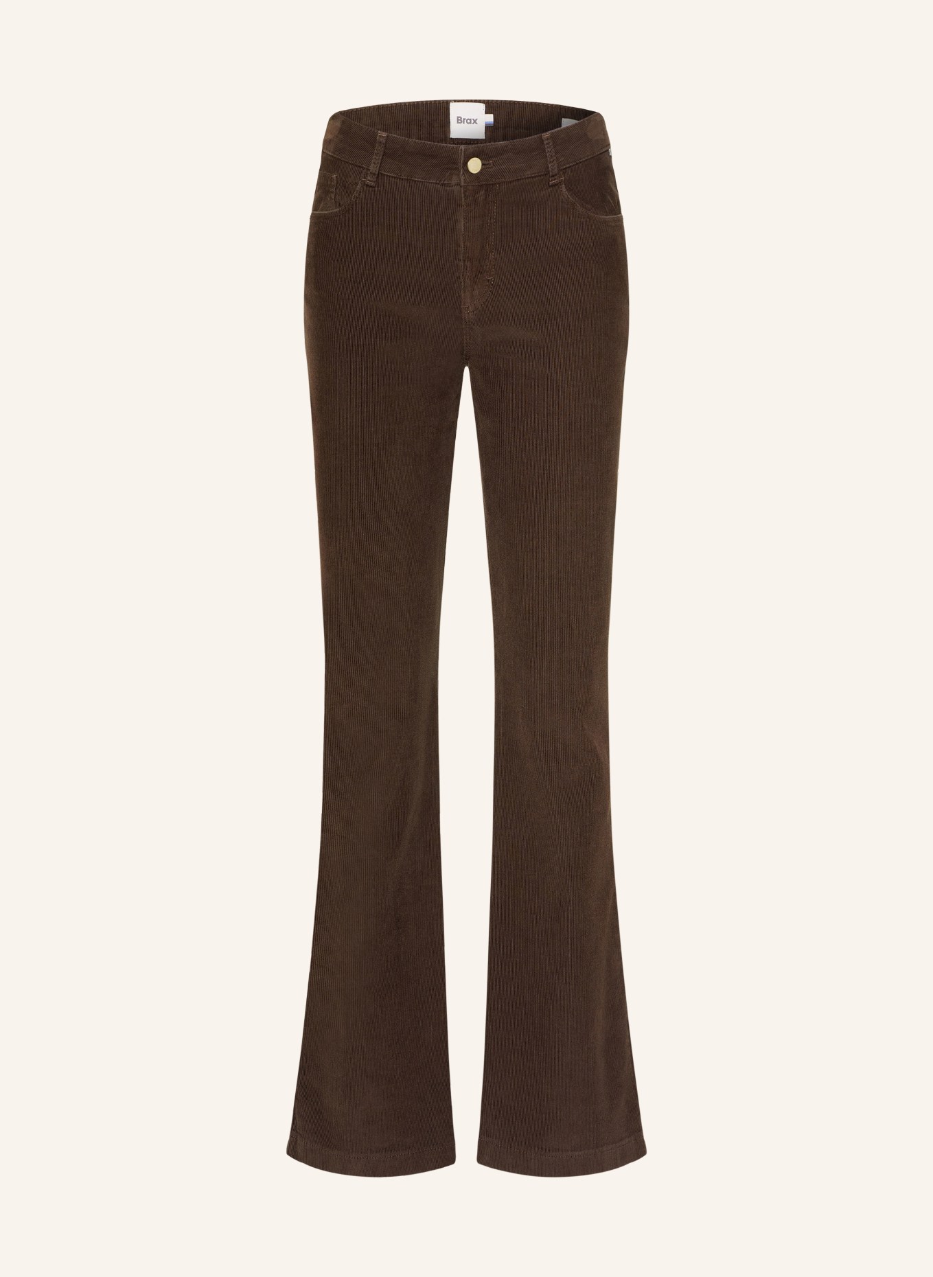 BRAX Pantaloni bootcut SHAKIRA din velur: MARO ÎNCHIS