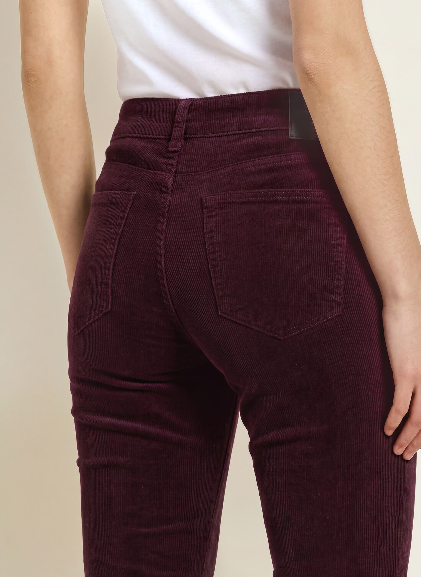 BRAX Pantaloni bootcut SHAKIRA din velur: MOV ÎNCHIS