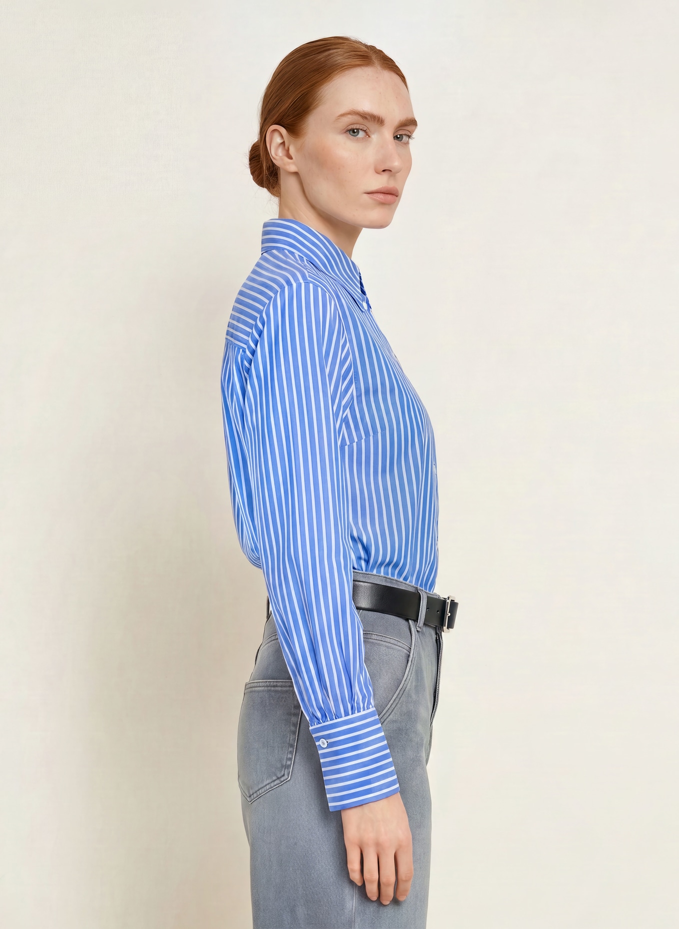 BRAX Hemdbluse VIC: BLAU / WEISS