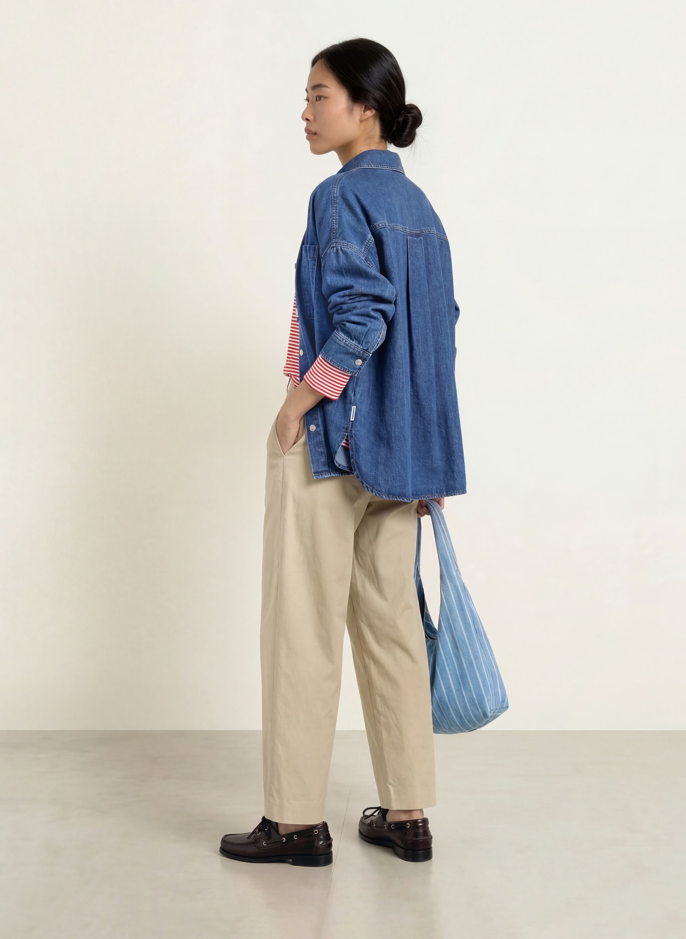 ARMEDANGELS Jeansbluse: BLAU