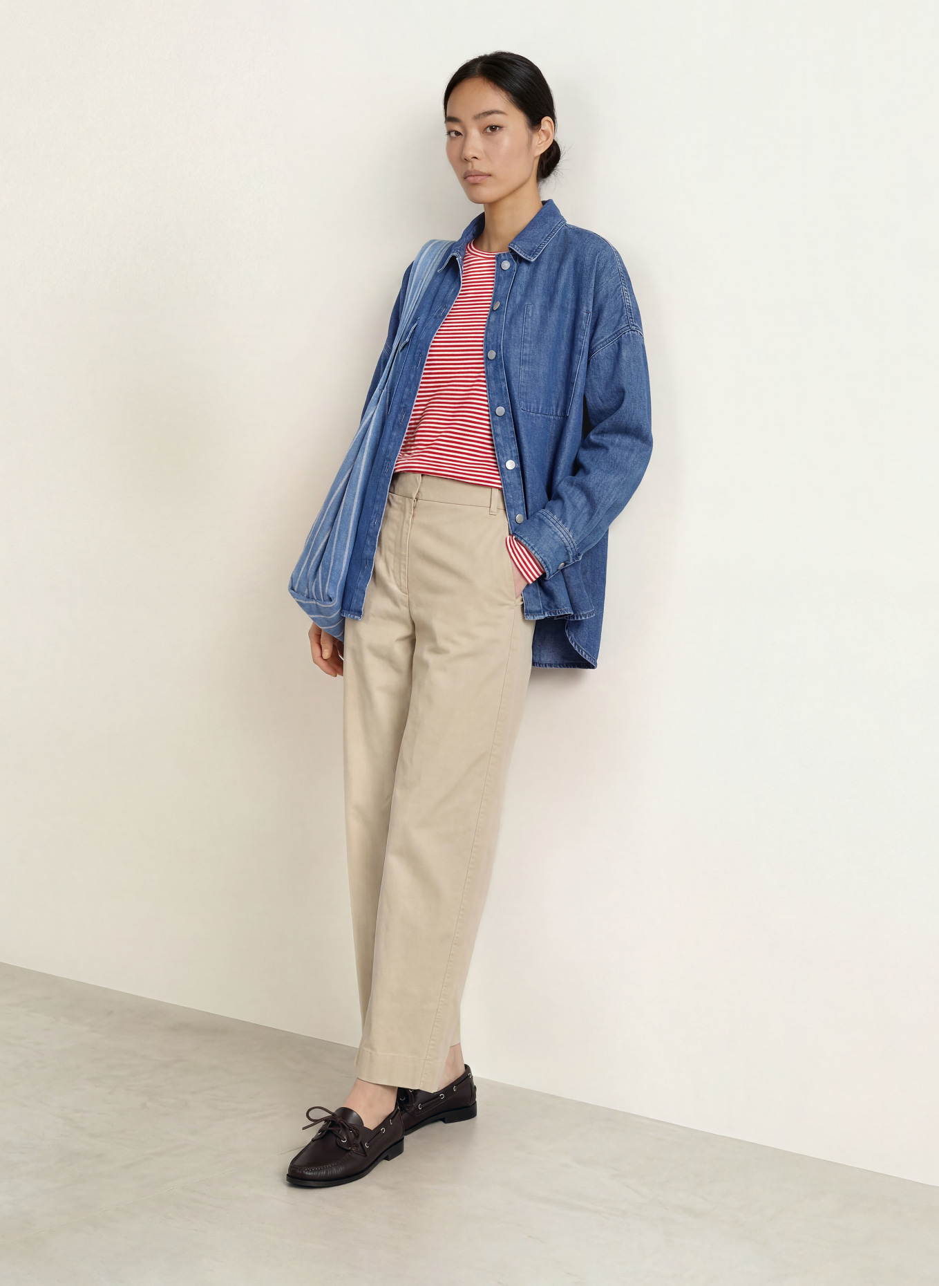 ARMEDANGELS Jeansbluse: BLAU