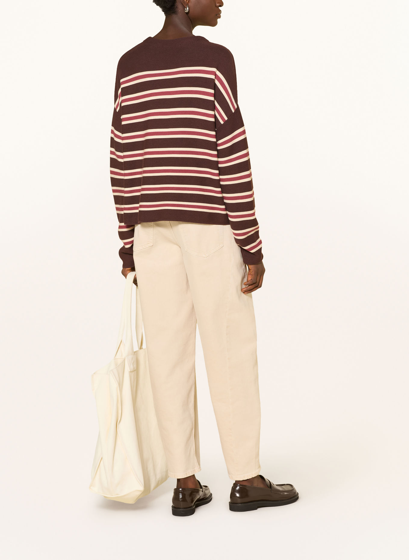 ARMEDANGELS Pullover MERINAA: BRAUN / ALTROSA / CREME