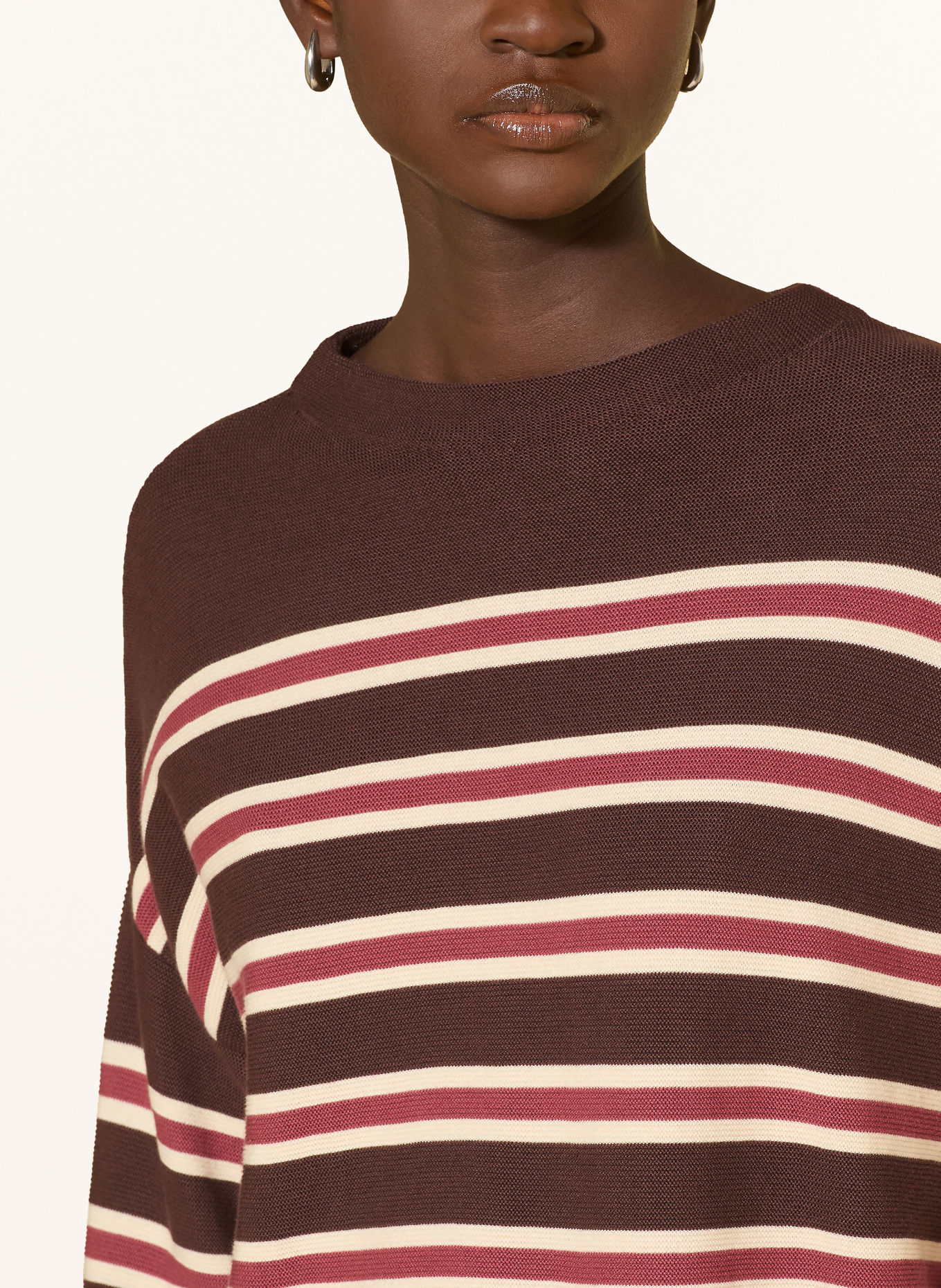 ARMEDANGELS Pullover MERINAA: BRAUN / ALTROSA / CREME