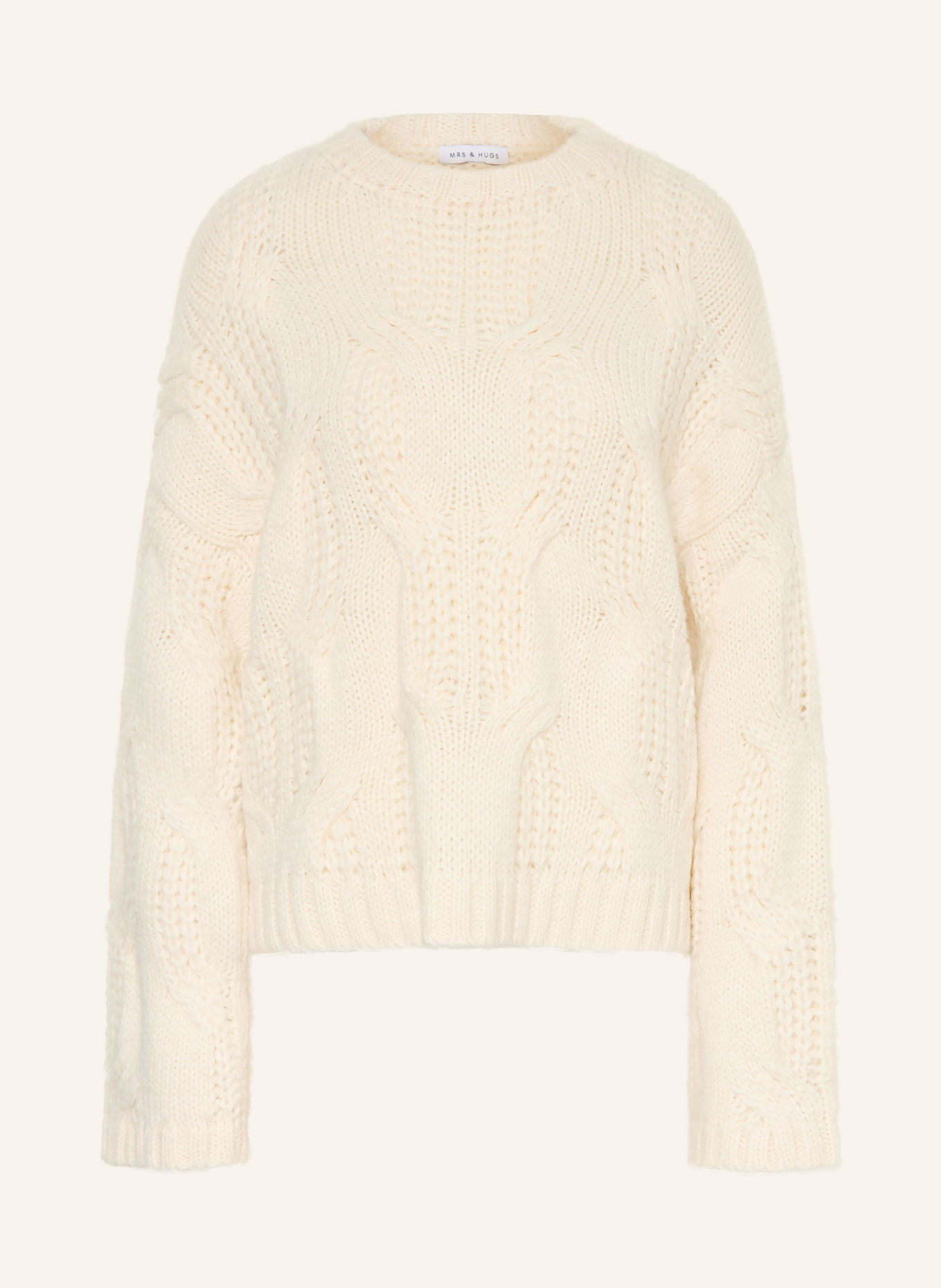 MRS & HUGS Pullover mit Alpaka: CREME