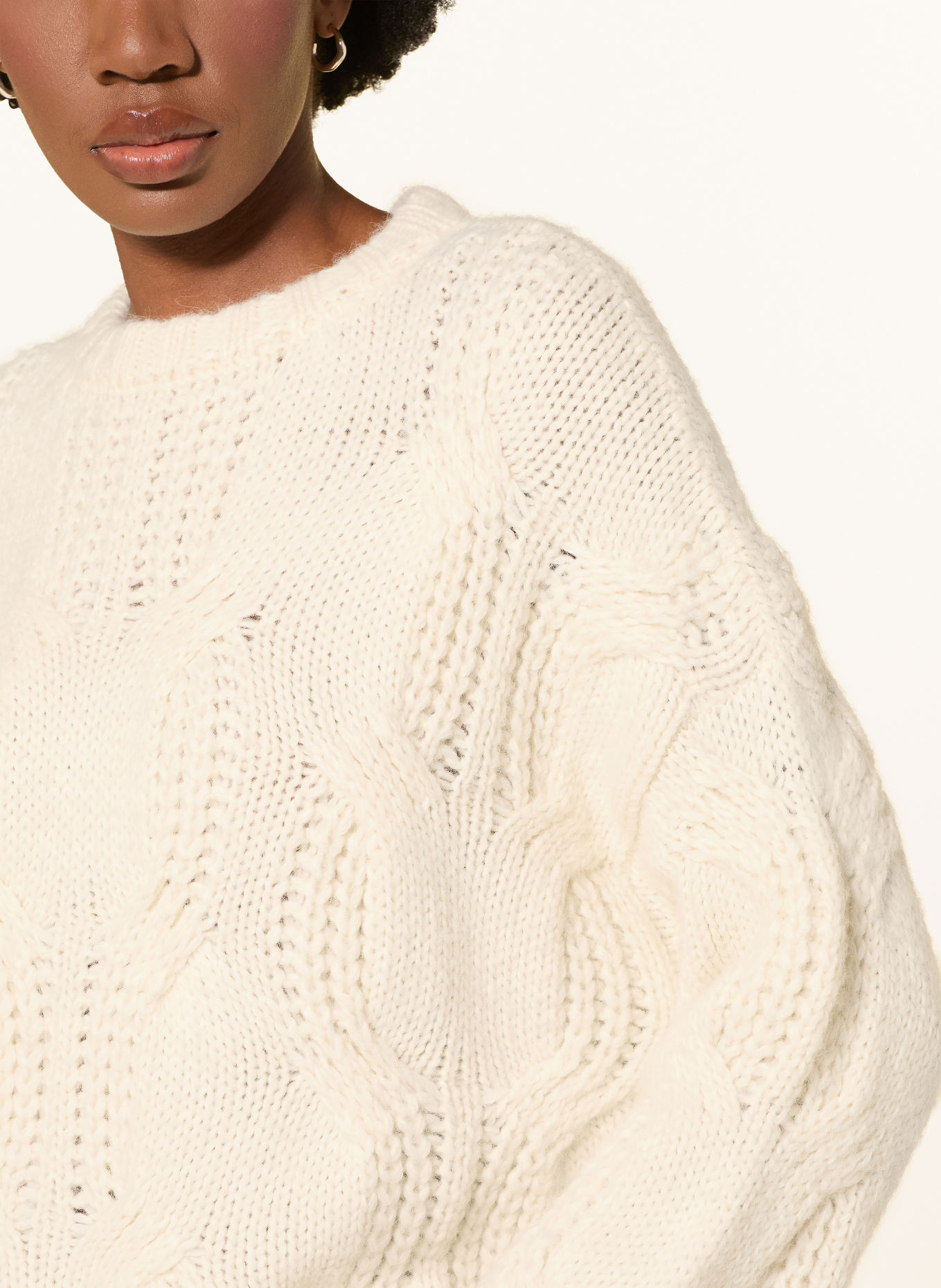 MRS & HUGS Pullover mit Alpaka: CREME