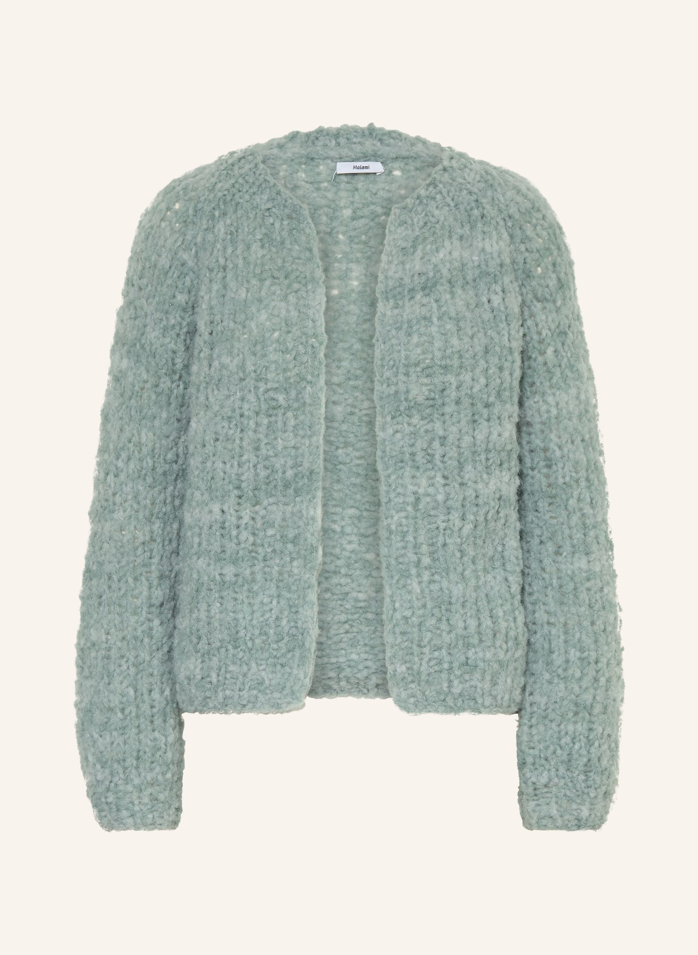 MAIAMI Knit wrap with alpaca: LIGHT GREEN