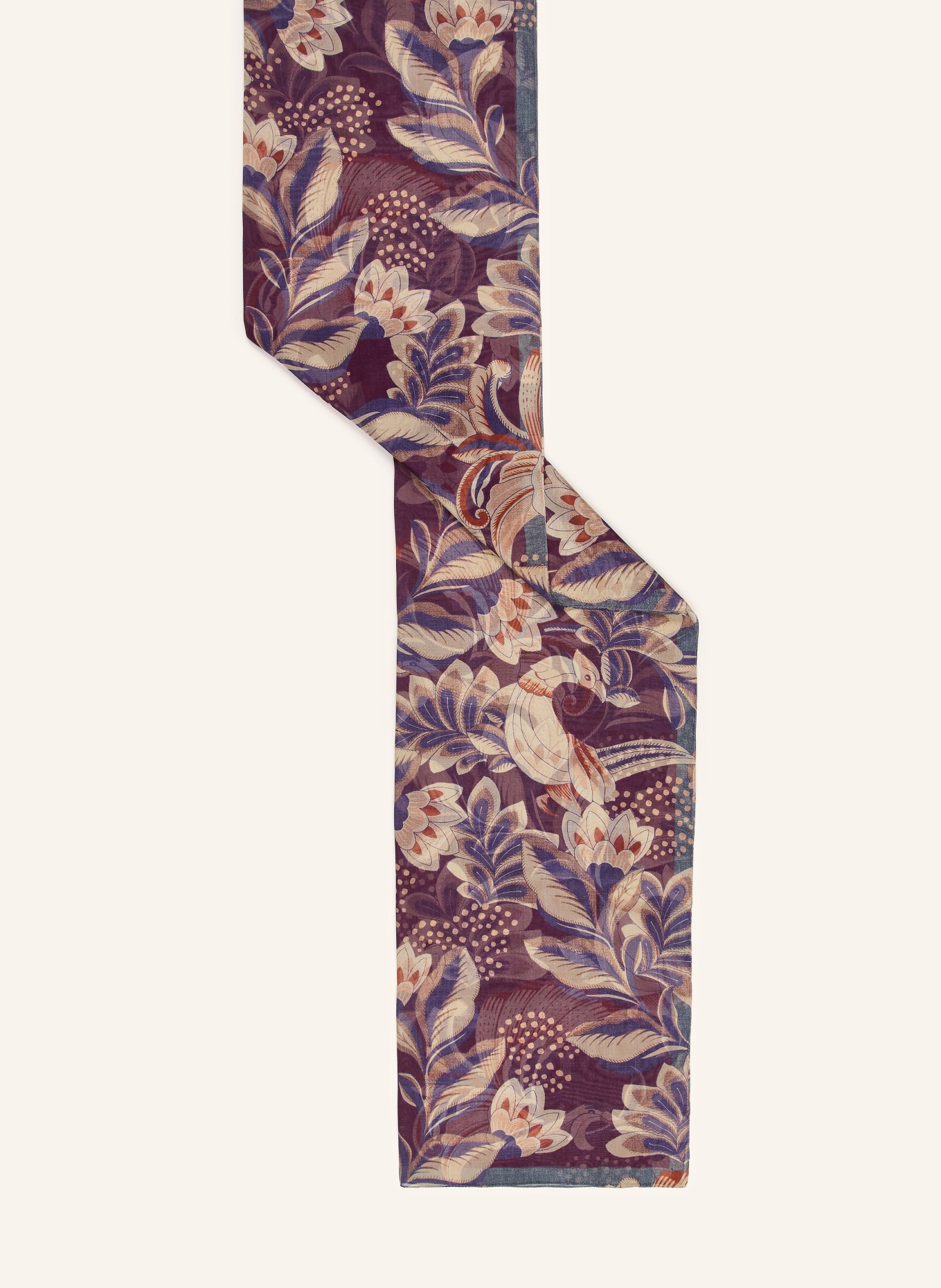 Barbieri Scarves: PURPLE / BEIGE / DARK BLUE