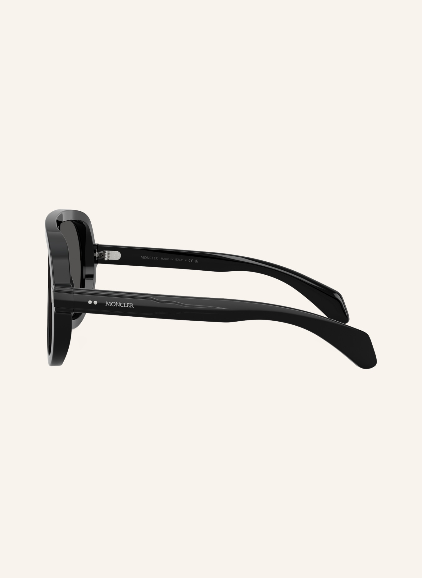 MONCLER Solbriller ME6021U: SHINEY BLACK/ SOLID DARK GREY