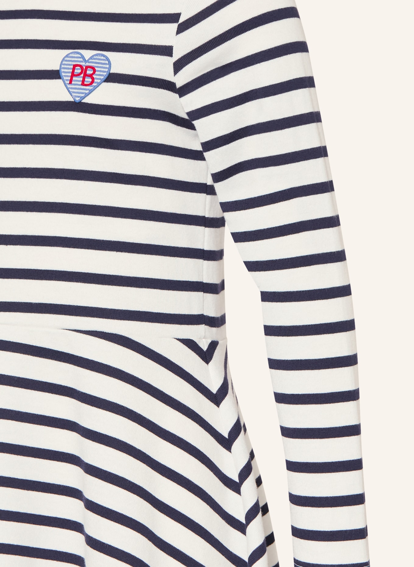PETIT BATEAU Kleid: WEISS / ROT / DUNKELBLAU