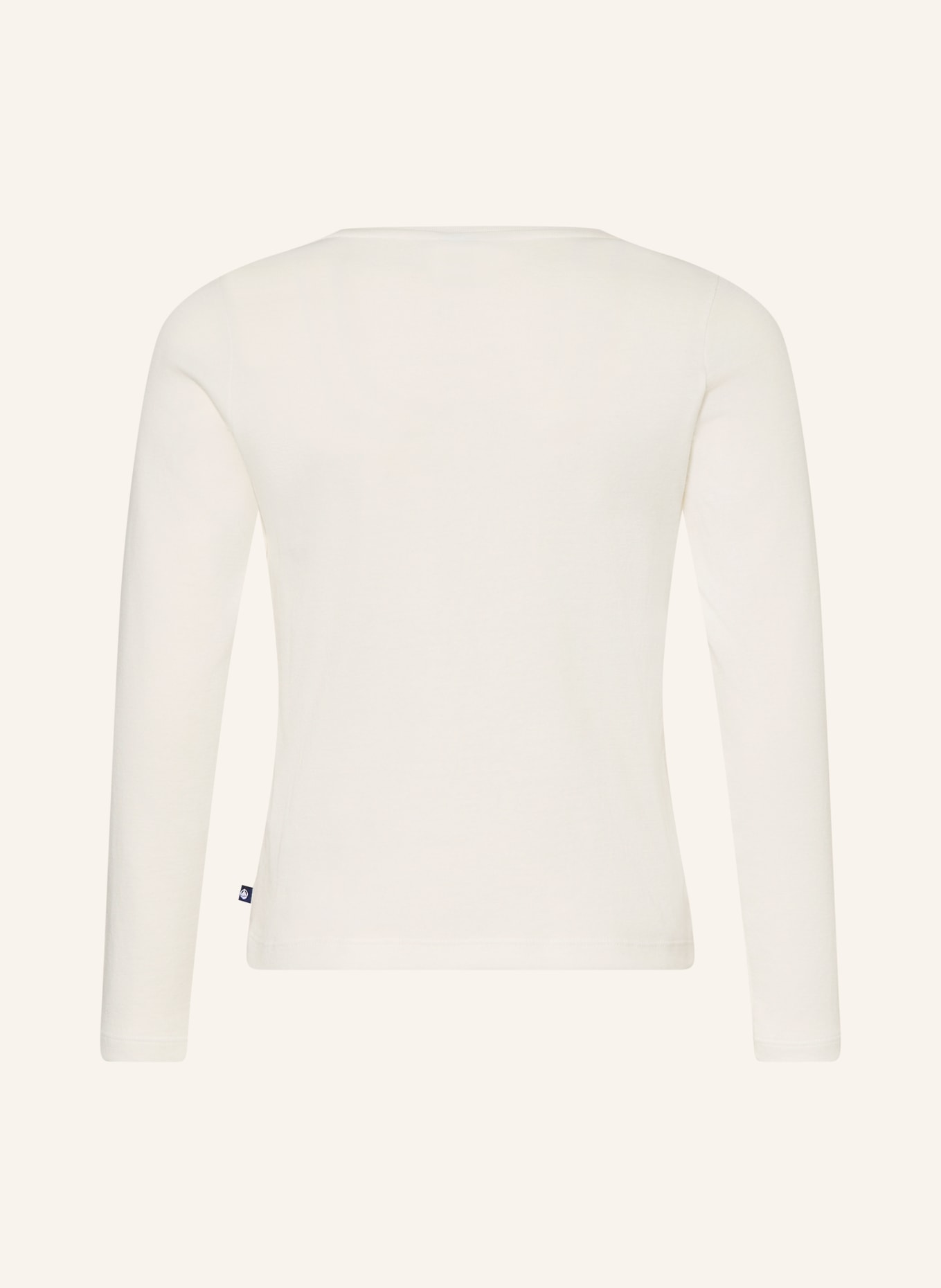 PETIT BATEAU Longsleeve: ECRU / DUNKELROT / ROT