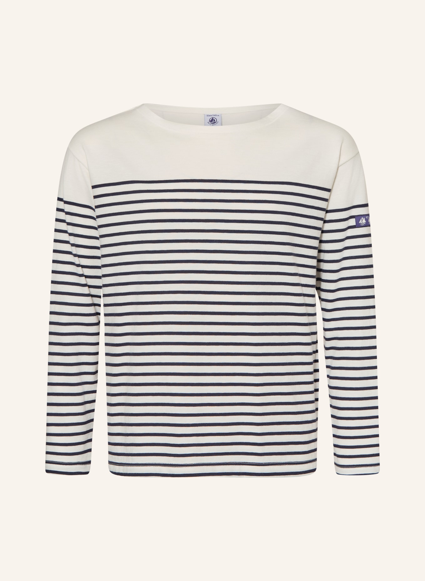 PETIT BATEAU Longsleeve: DUNKELBLAU / WEISS