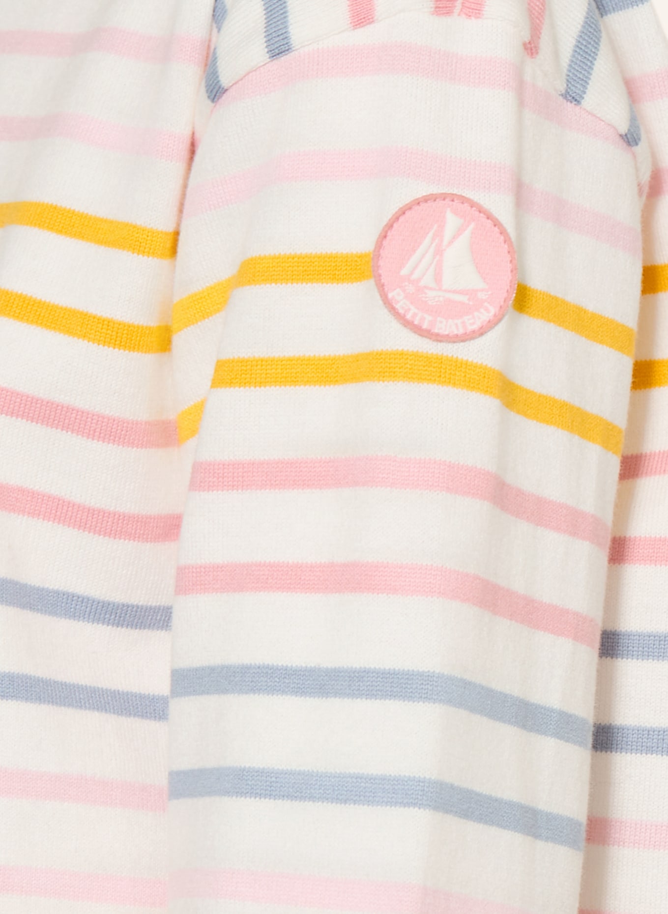PETIT BATEAU Haut à manches longues: BLANC / ROSE / BLEU