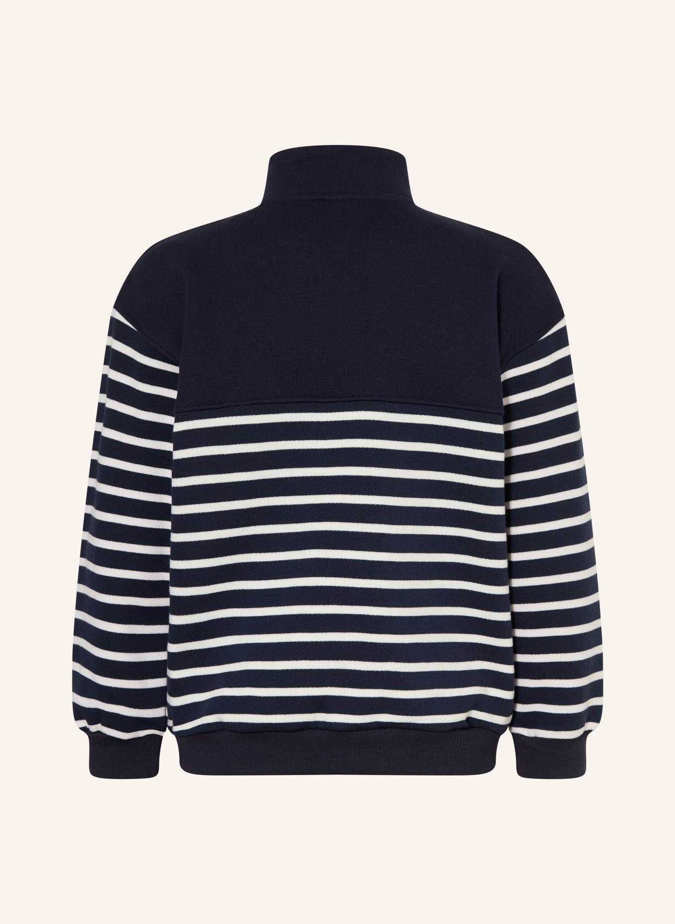 PETIT BATEAU Sweatshirt: BLEU FONCÉ / BLANC