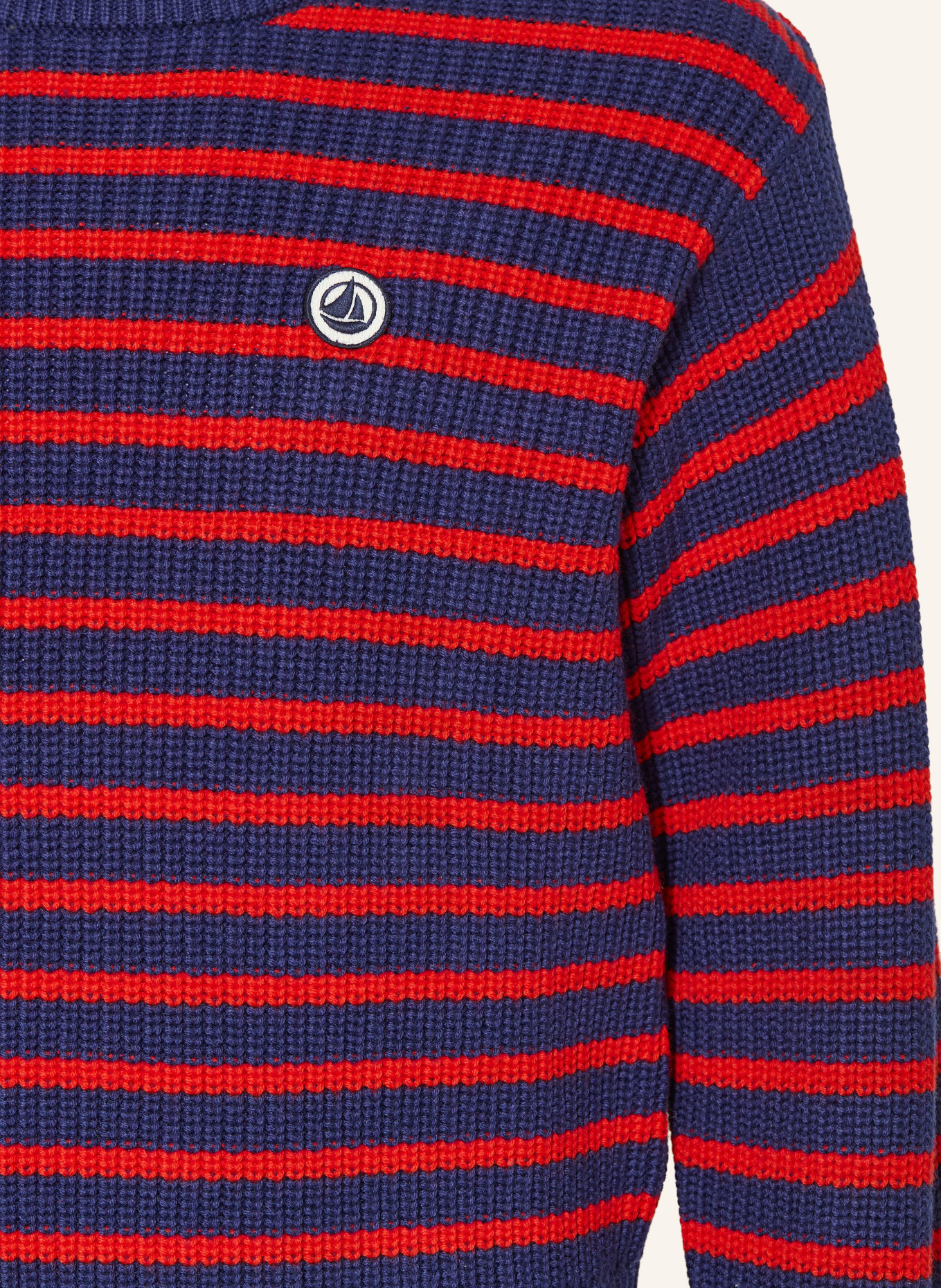 PETIT BATEAU Pullover: DUNKELBLAU / ROT
