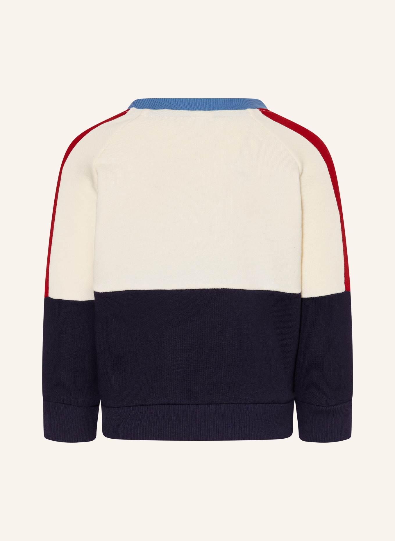 PETIT BATEAU Sweatshirt: CRÈME / ROUGE / BLEU