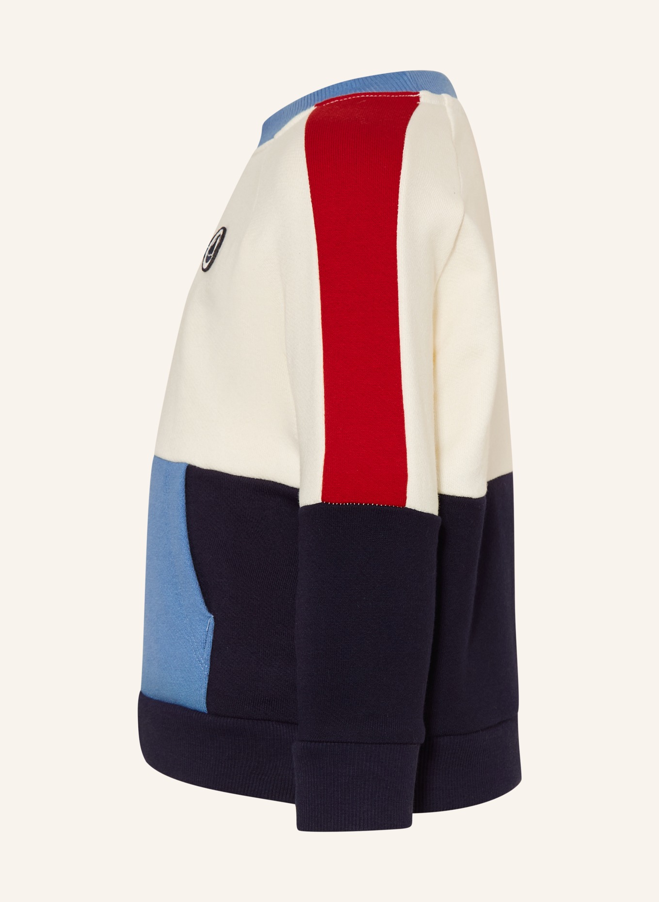 PETIT BATEAU Sweatshirt: CRÈME / ROUGE / BLEU