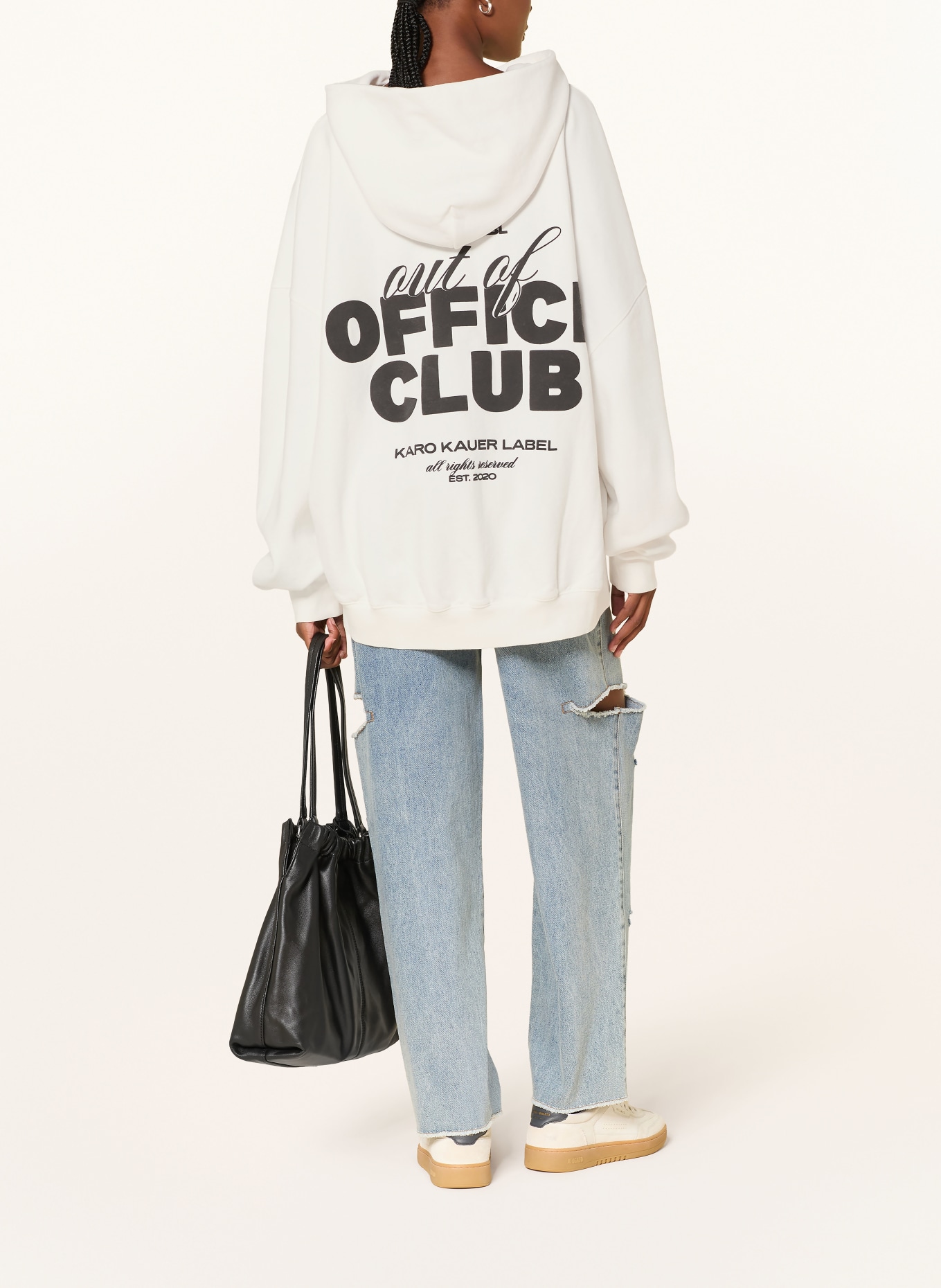 KARO KAUER Sweat à capuche OFFICE CLUB: BLANC
