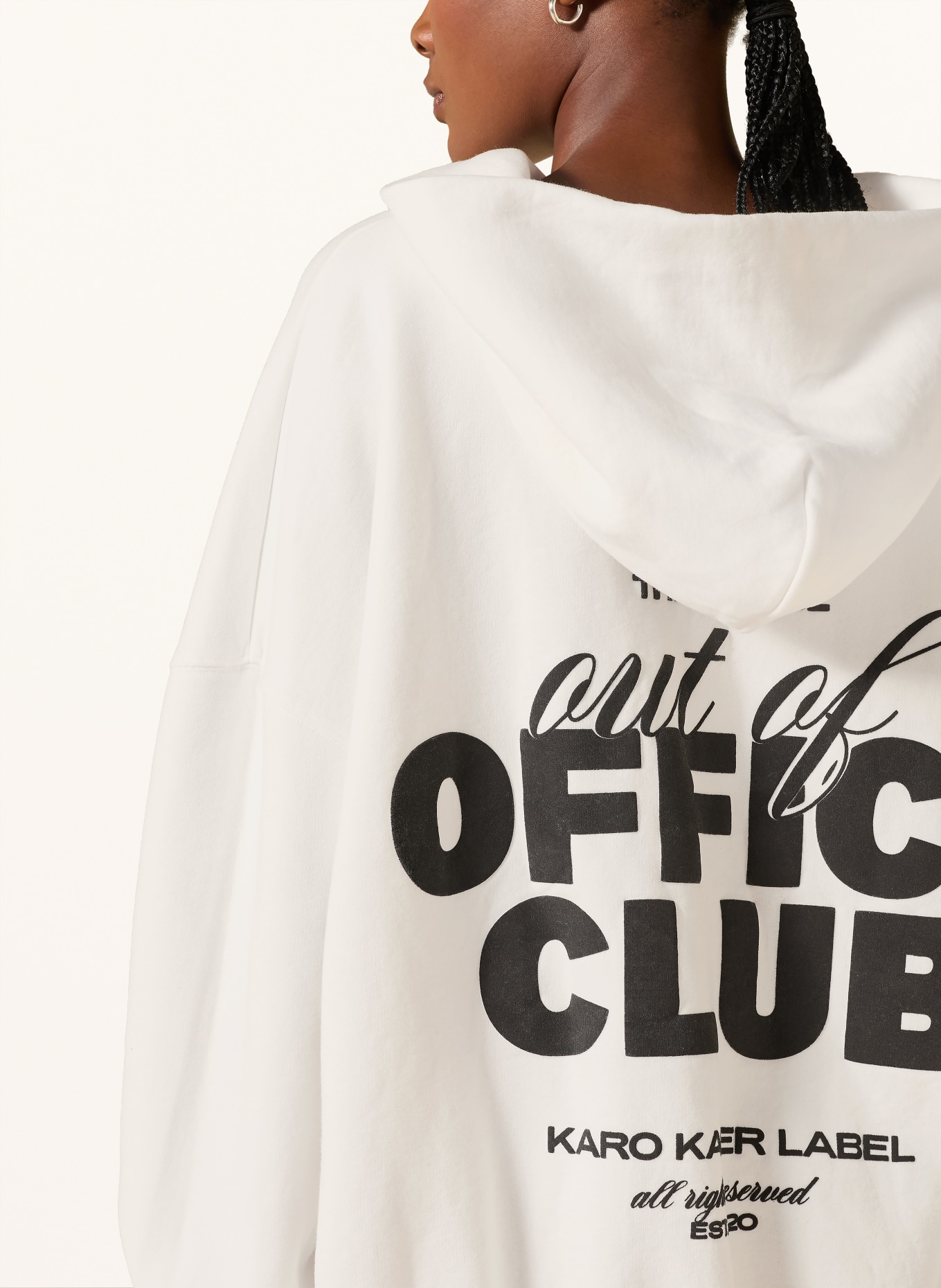 KARO KAUER Sweat à capuche OFFICE CLUB: BLANC