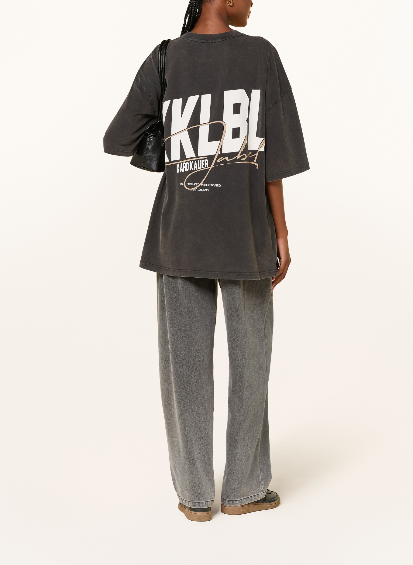 KARO KAUER Tricou oversized: NEGRU